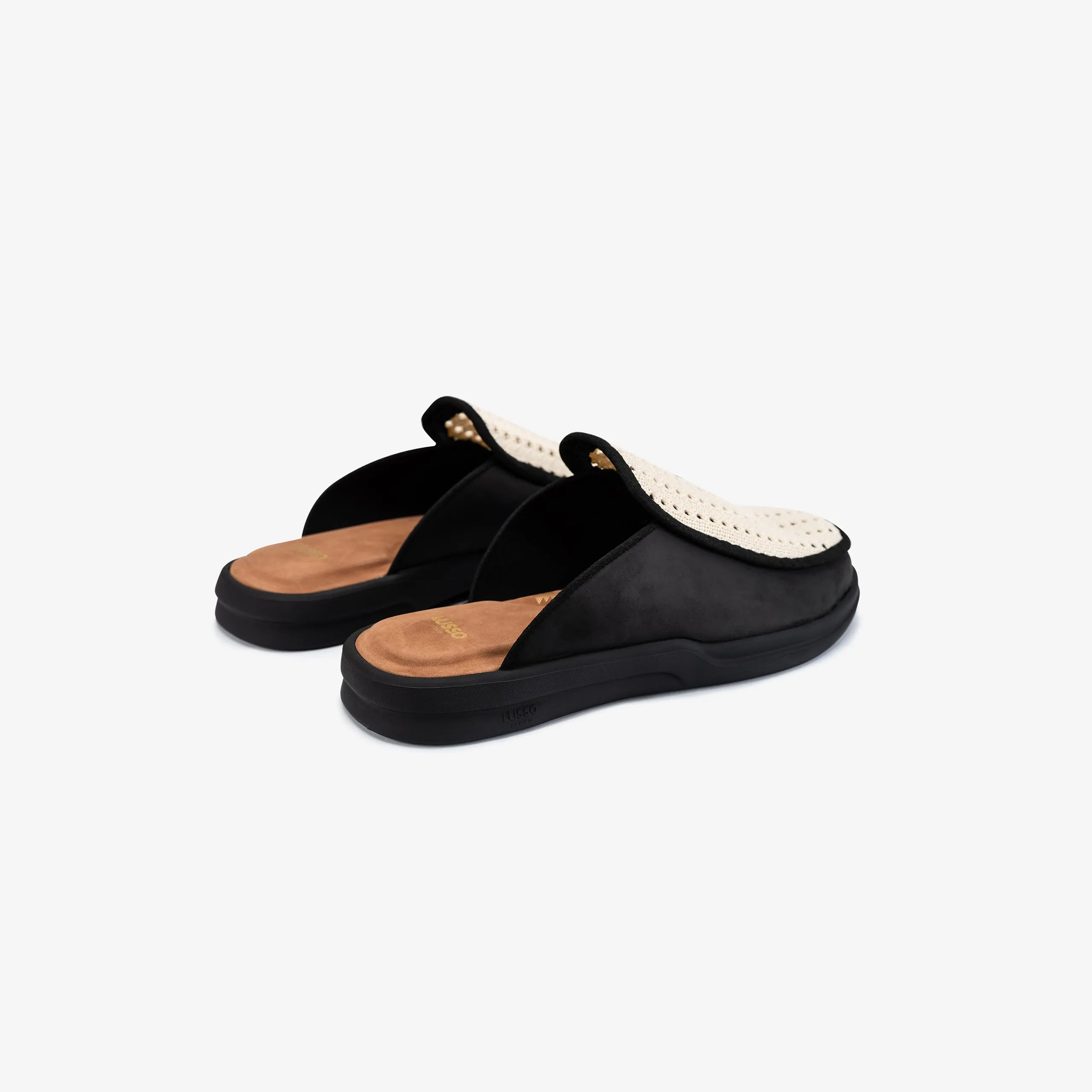 Esto - Jet Black Leather Open Weave / Matte Black sold by Lusso Cloud product image thumbnail 3