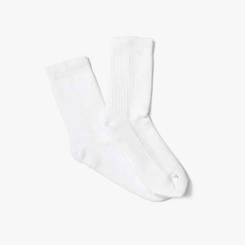 Waffle Cloud Crew Socks 3 Pack - Bright White sold by Lusso Cloud