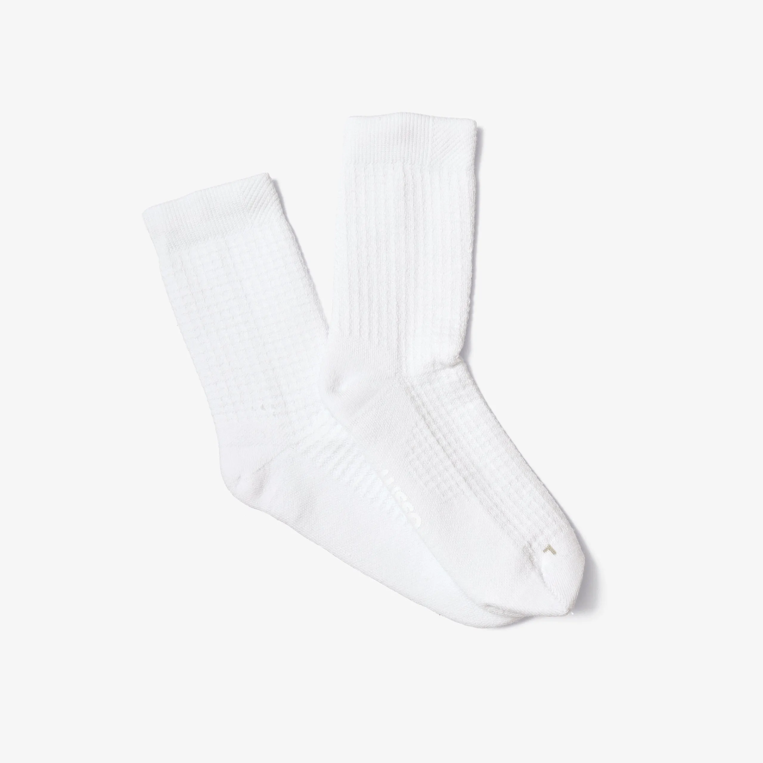 Waffle Cloud Crew Socks 3 Pack - Bright White sold by Lusso Cloud
