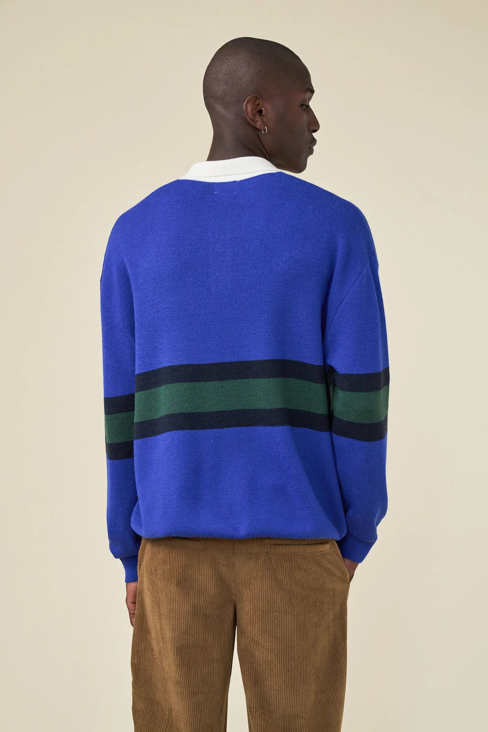 WOOL RETRO RUGBY POLO - ROYAL sold by Bound product image thumbnail 4