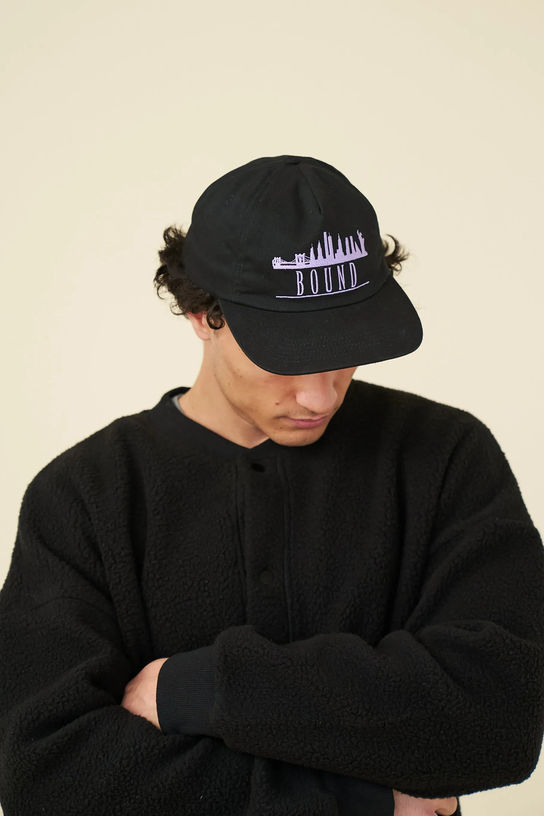 NYC EMBROIDERED 6 PANEL CAP - BLACK sold by Bound product image thumbnail 2