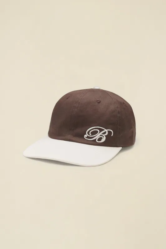 SIGNATURE 6 PANEL CAP - BROWN / CREAM sold by Bound