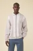 CHAIN FULL ZIP KNIT POLO - ASH sold by Bound