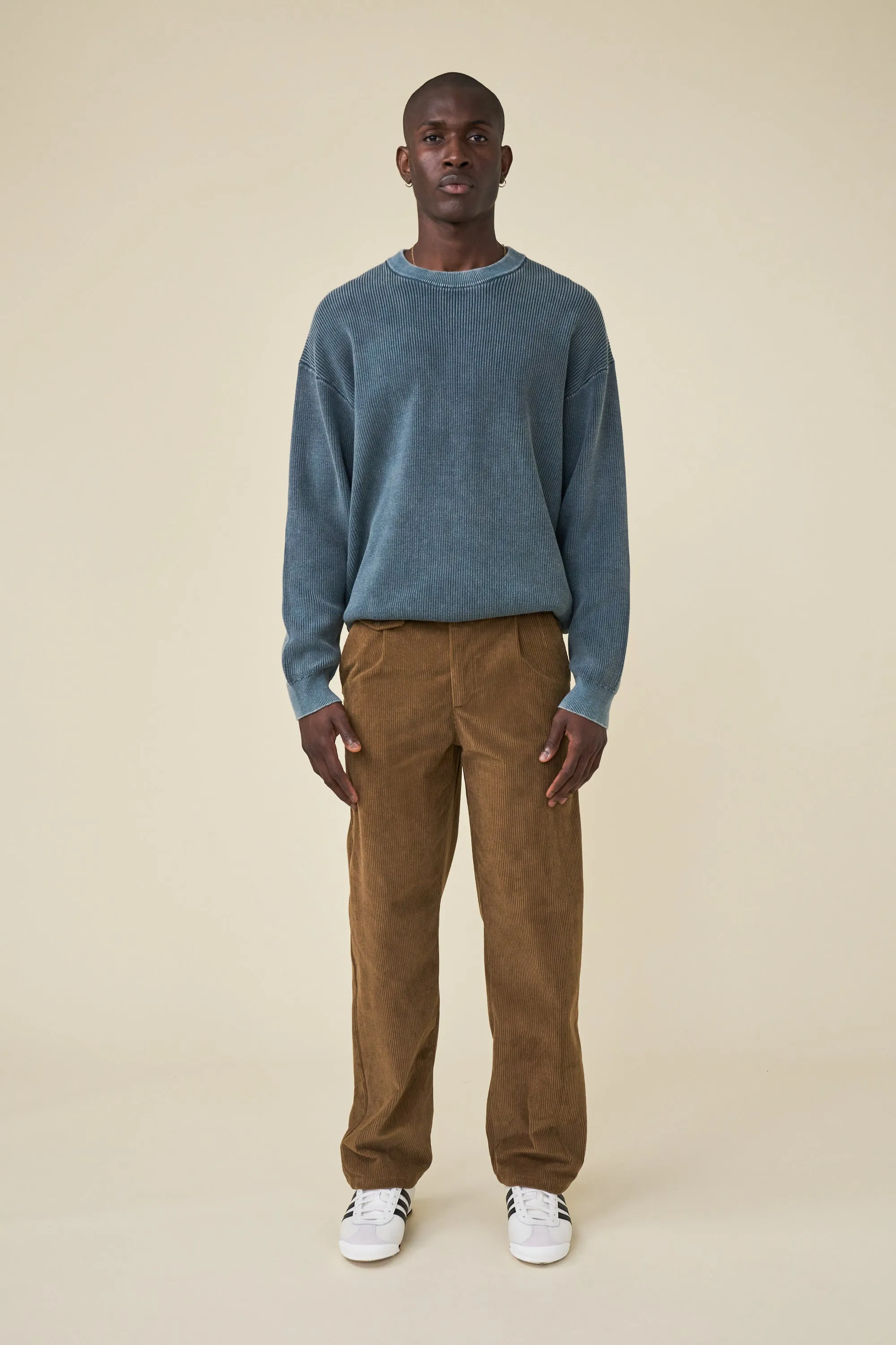 ACID WASHED CREWNECK SWEATER - AGAVE sold by Bound product image thumbnail 3