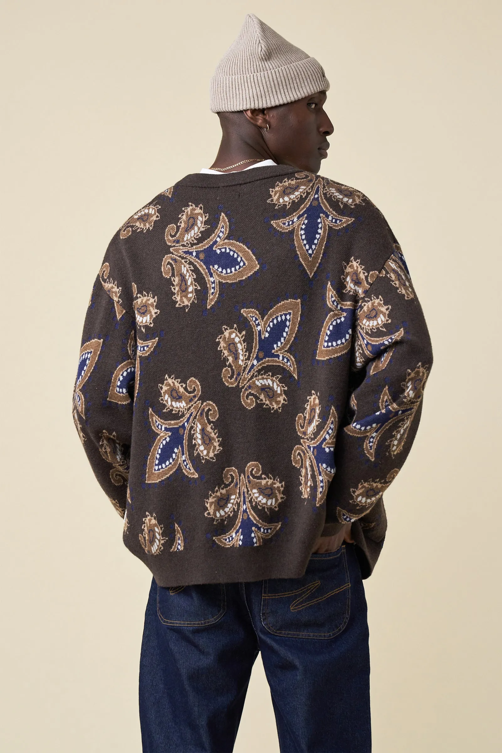 PAISLEY WOOL GRANDAD CARDIGAN sold by Bound product image thumbnail 4