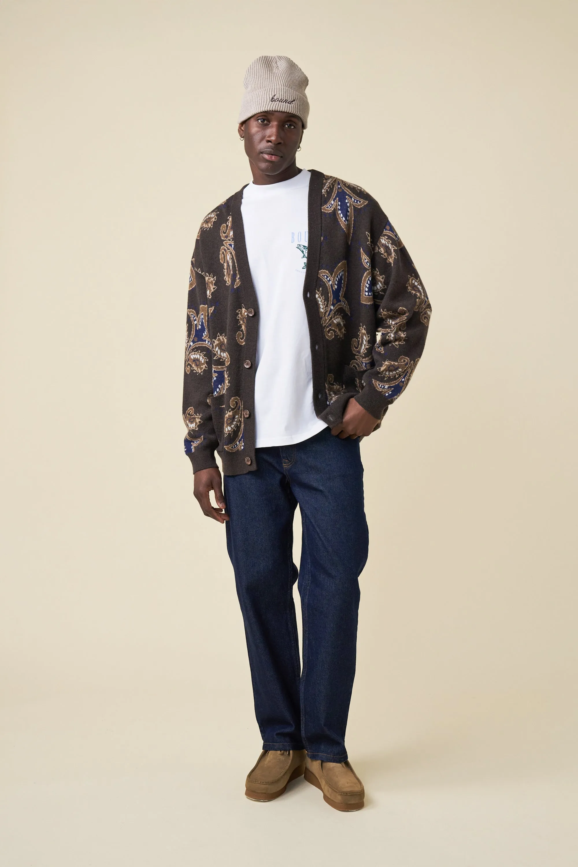 PAISLEY WOOL GRANDAD CARDIGAN sold by Bound product image thumbnail 3