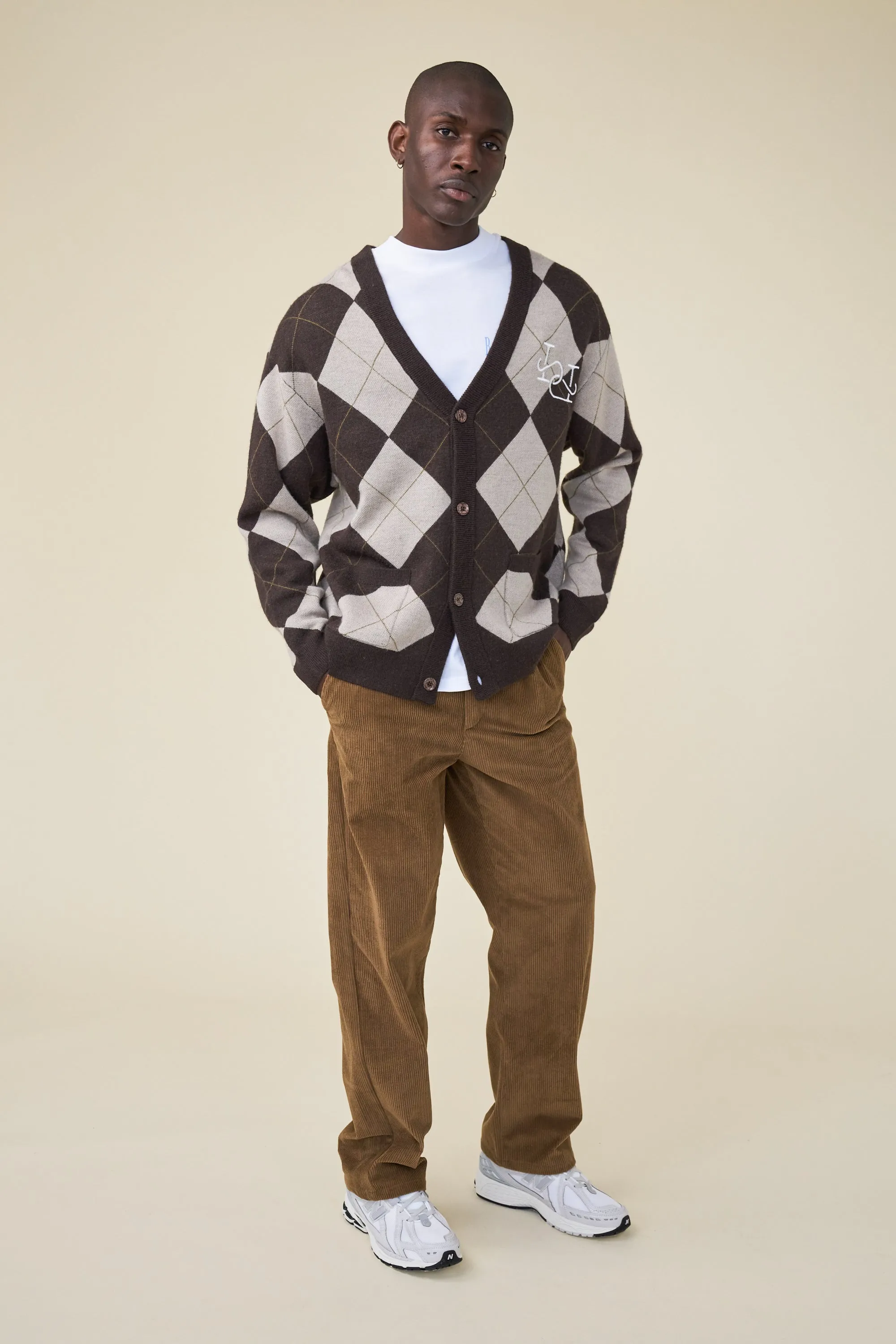 CHECK WOOL GRANDAD CARDIGAN sold by Bound product image thumbnail 3
