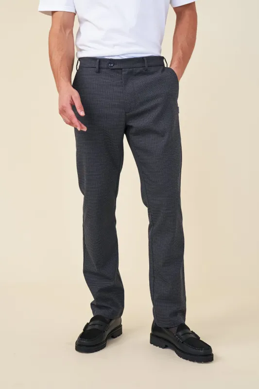DOGTOOTH SMART TROUSER - SLATE GREY sold by Bound