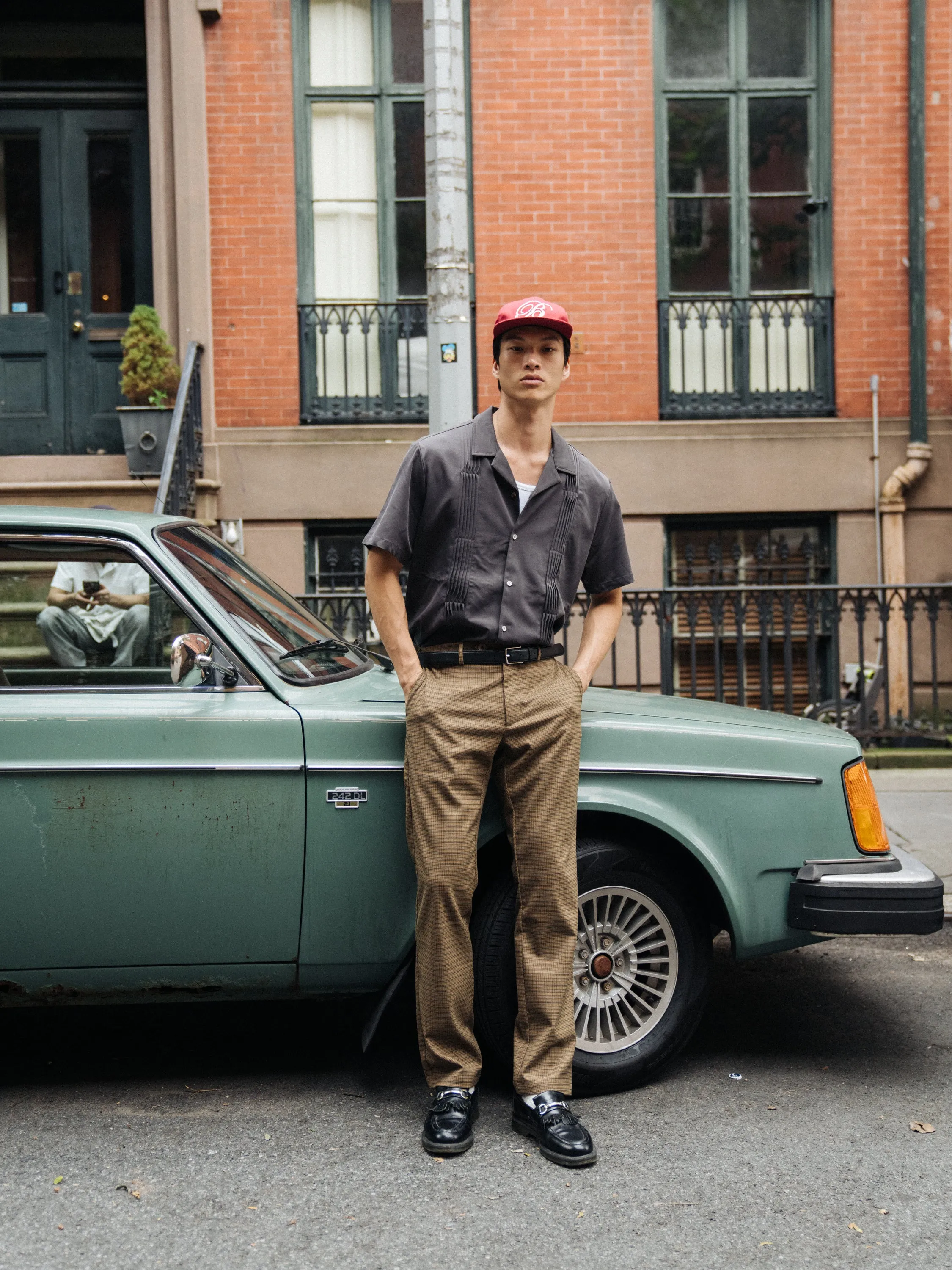 DOGTOOTH SMART TROUSER - FOX BROWN sold by Bound product image thumbnail 3