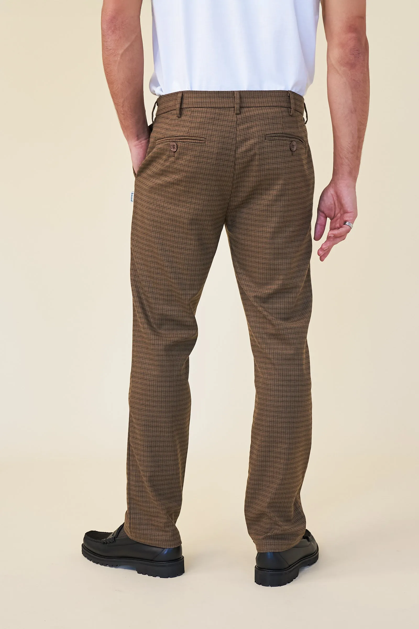 DOGTOOTH SMART TROUSER - FOX BROWN sold by Bound product image thumbnail 5