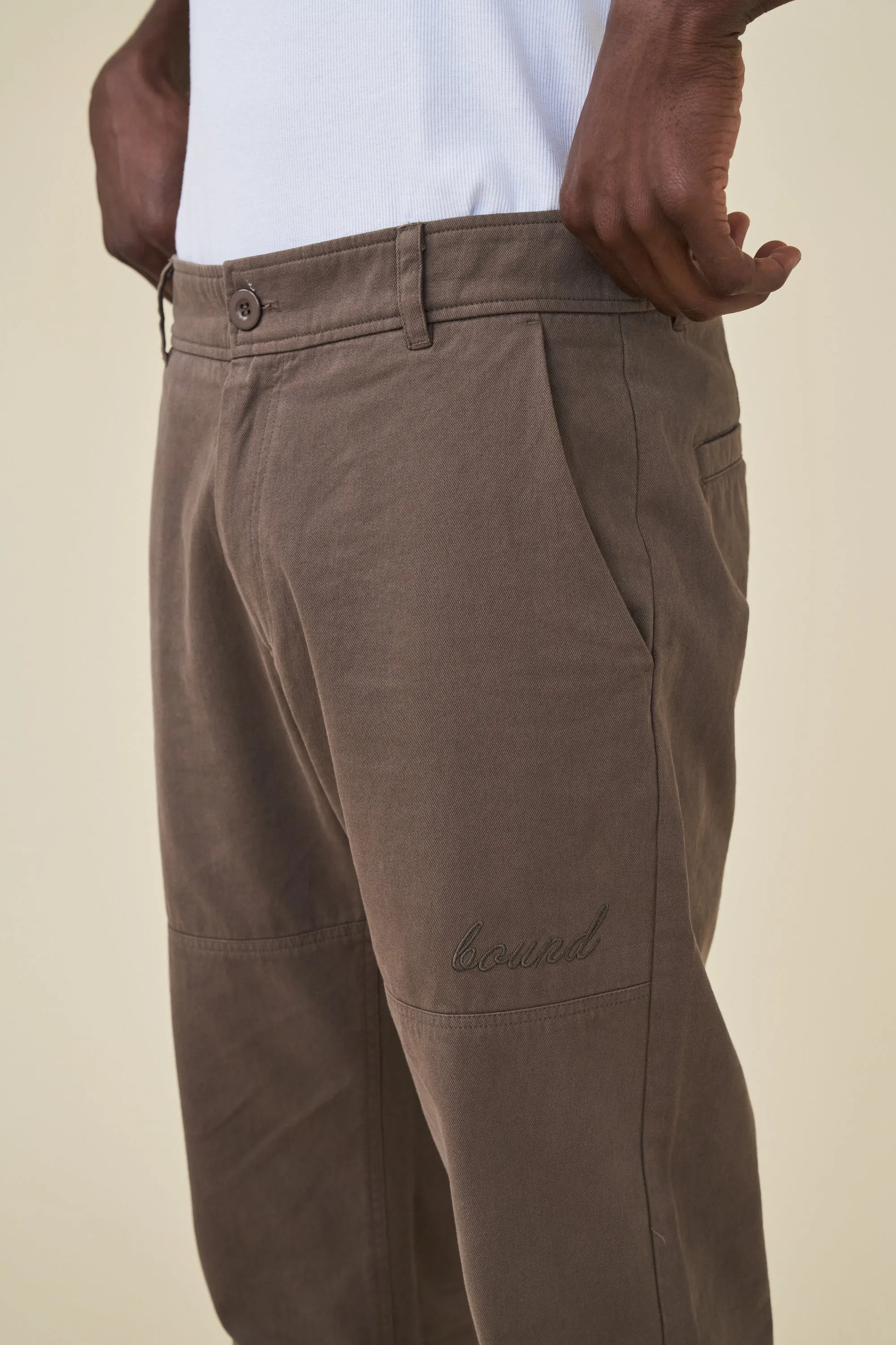 BROWN STRAIGHT WORK PANT sold by Bound product image thumbnail 5