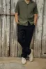 RELAXED LINEN TROUSERS - BLACK sold by Bound