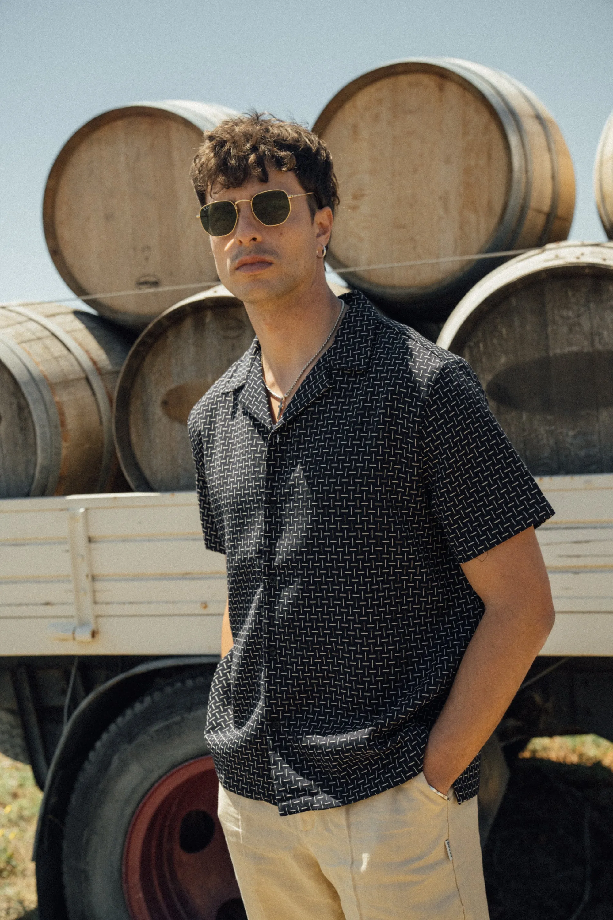 STRIPE CUBAN SS SHIRT - NAVY sold by Bound product image thumbnail 2