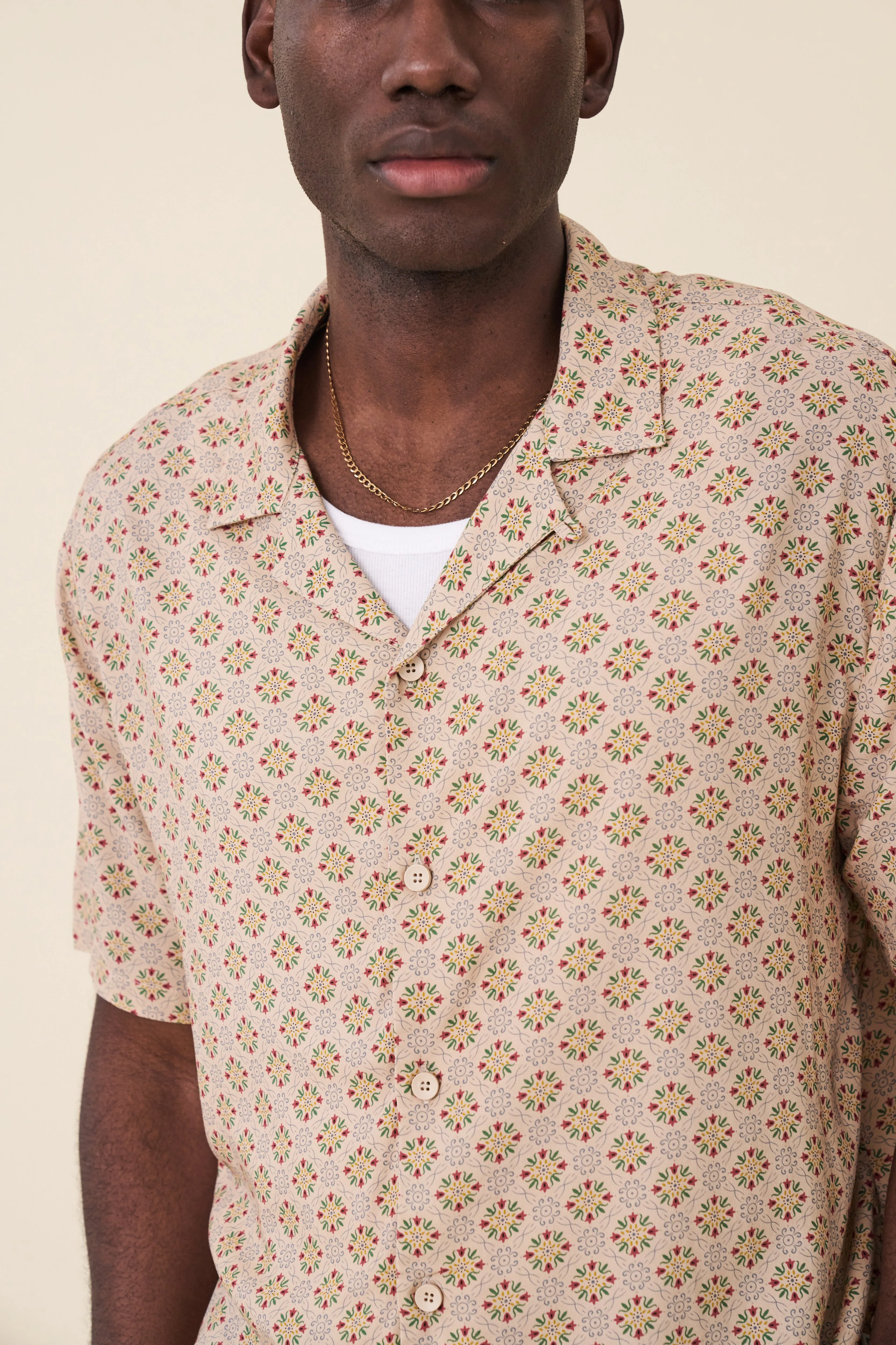 FLORAL MOSAIC RAYON SS SHIRT sold by Bound product image thumbnail 4