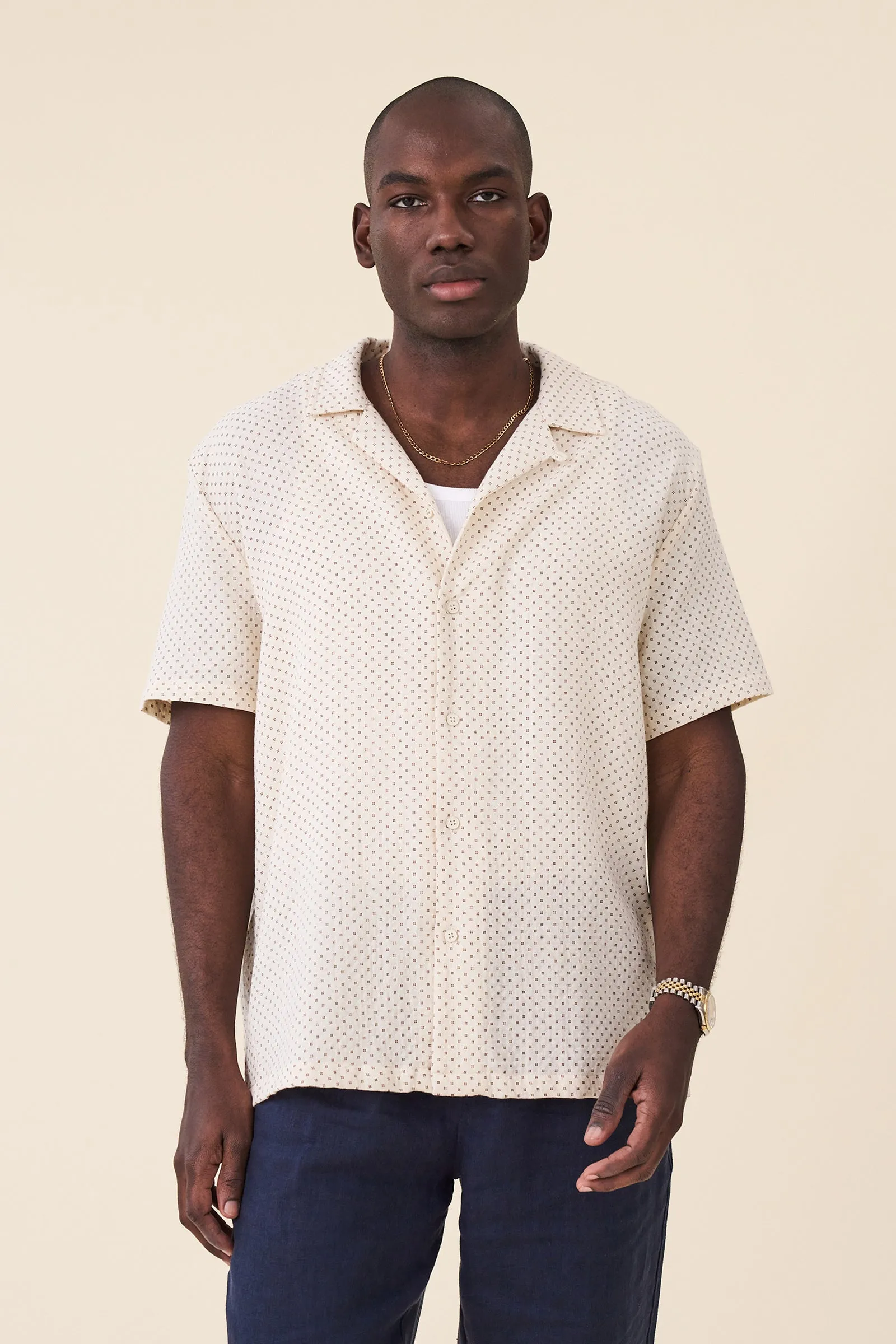 VILA COTTON CUBAN SS SHIRT sold by Bound
