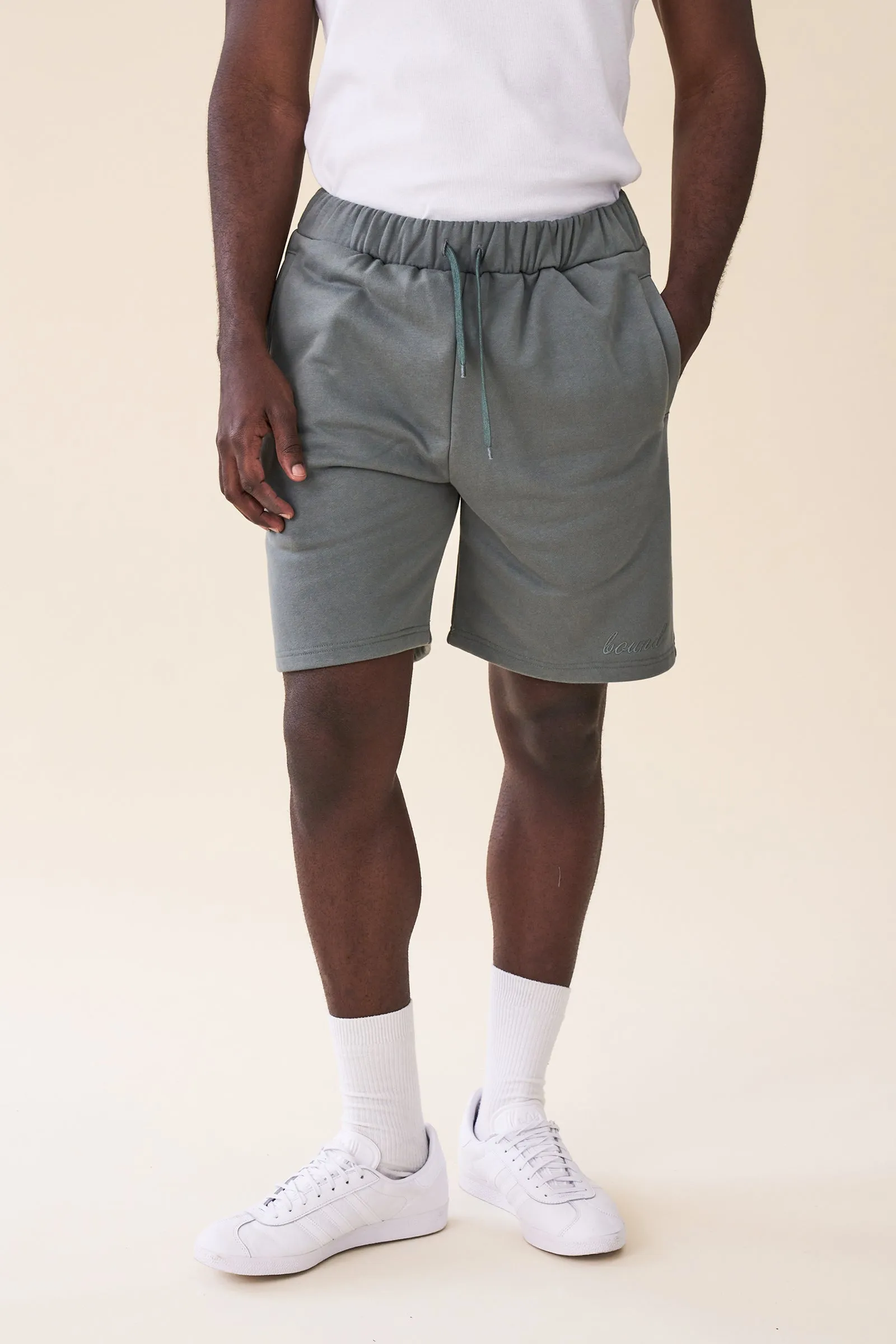 SCRIPT JOGGER SHORTS- PINE GREEN sold by Bound
