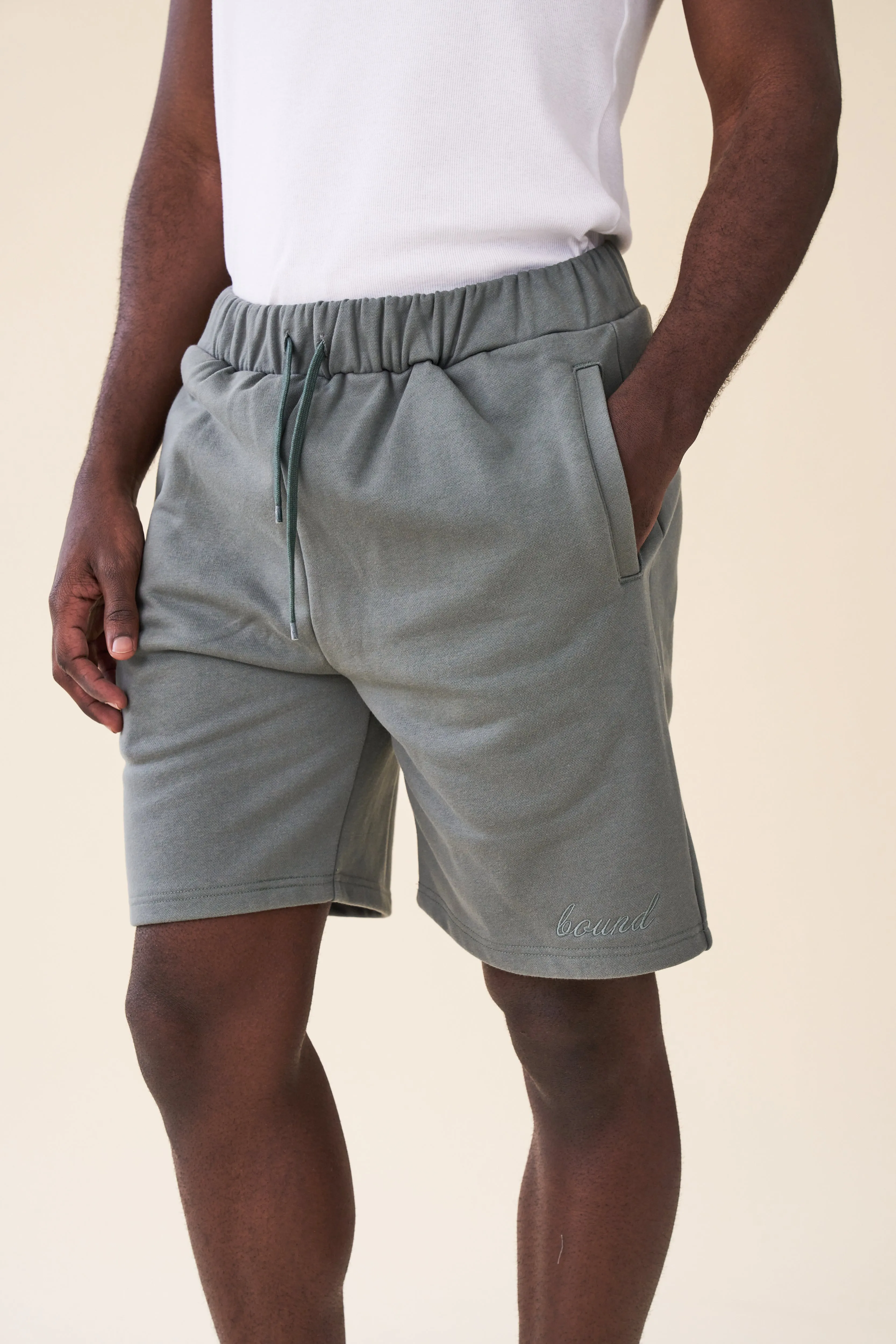 SCRIPT JOGGER SHORTS- PINE GREEN sold by Bound product image thumbnail 4