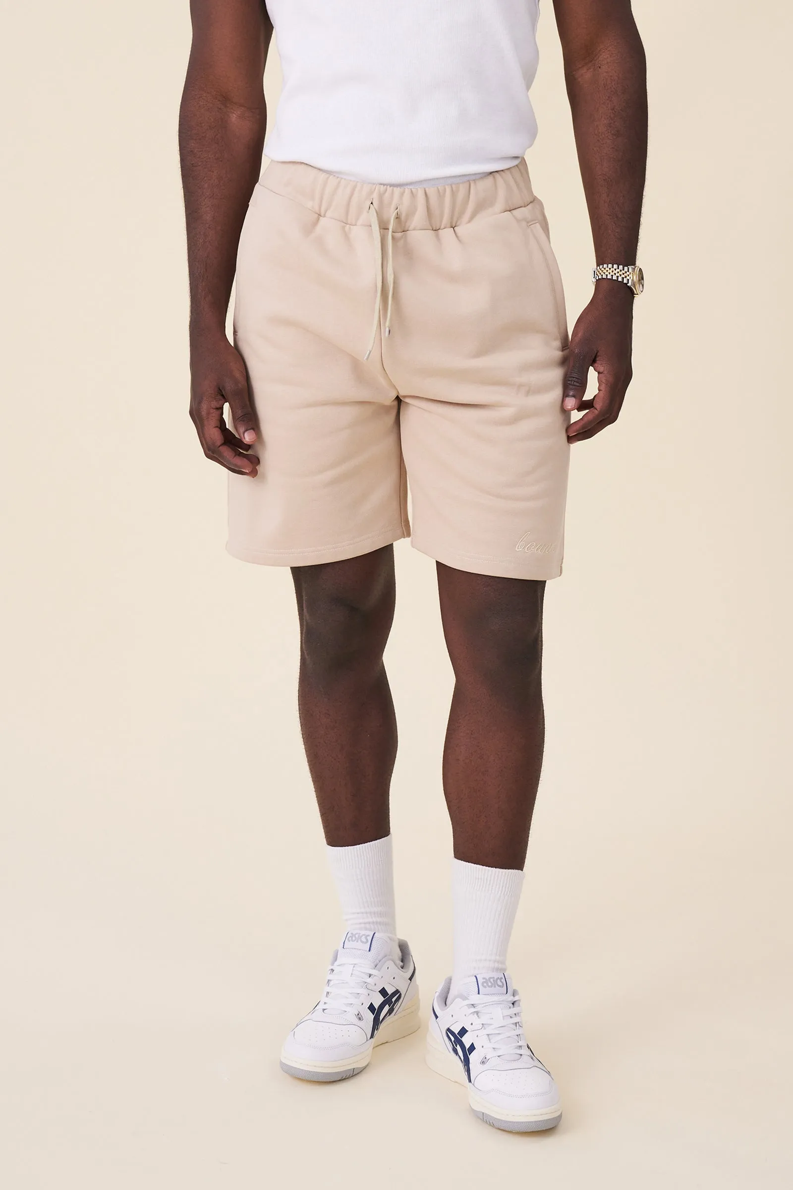 SCRIPT JOGGER SHORTS - FAWN sold by Bound