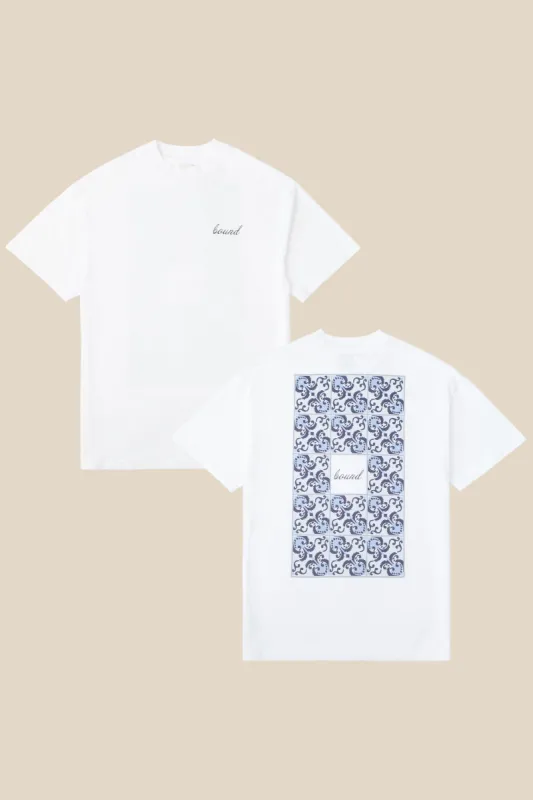PORTO AZULEJOS TEE - WHITE sold by Bound