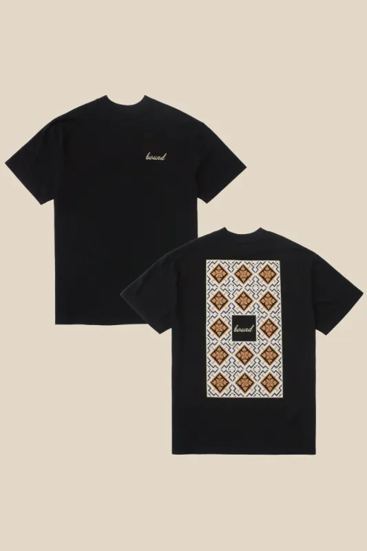 PORTO AZULEJOS TEE - BLACK sold by Bound