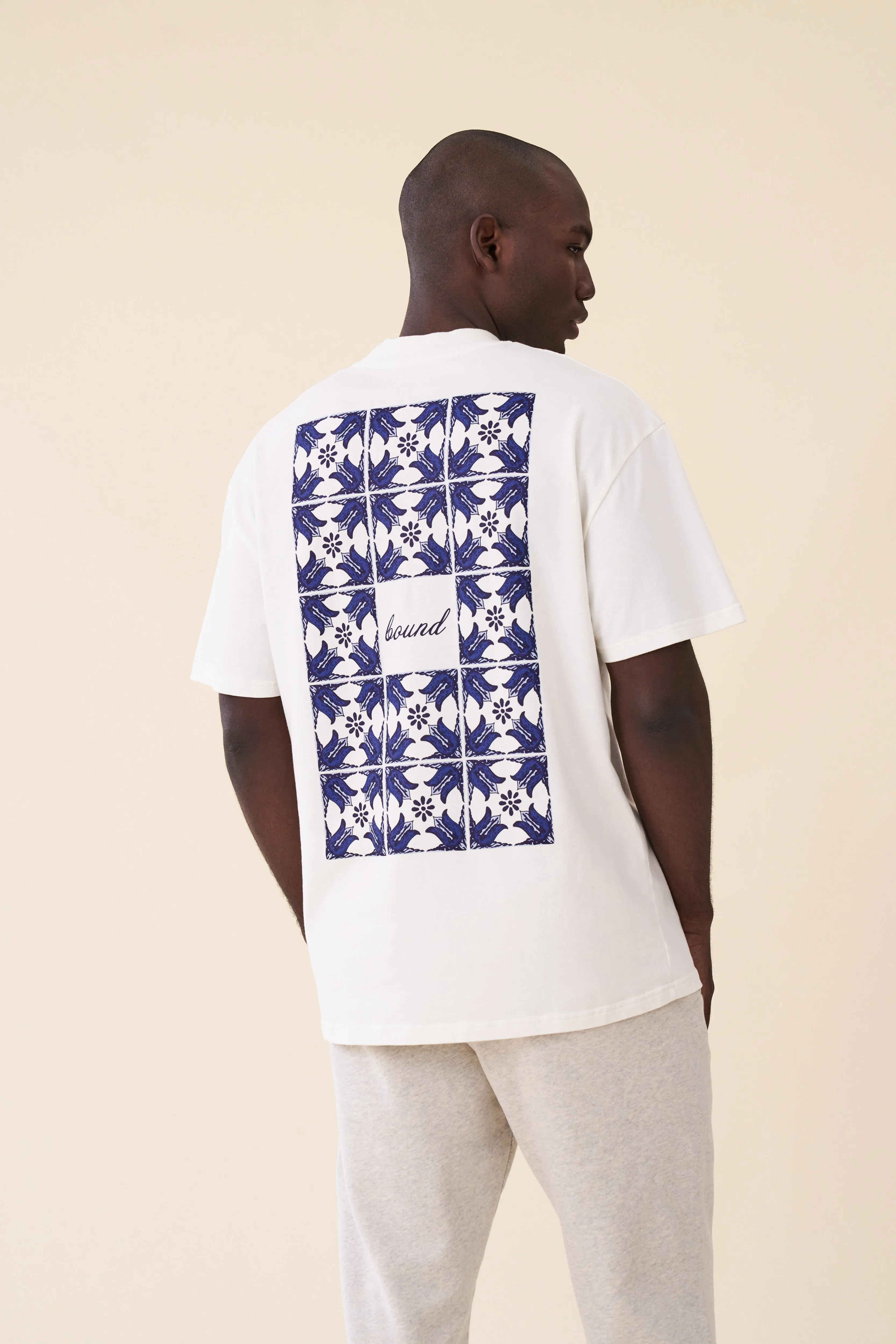 PORTO AZULEJOS TEE - ECRU sold by Bound product image thumbnail 2