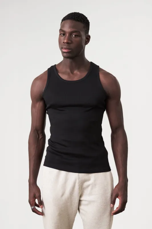 SUSTAIN BLACK RIBBED VEST sold by Bound
