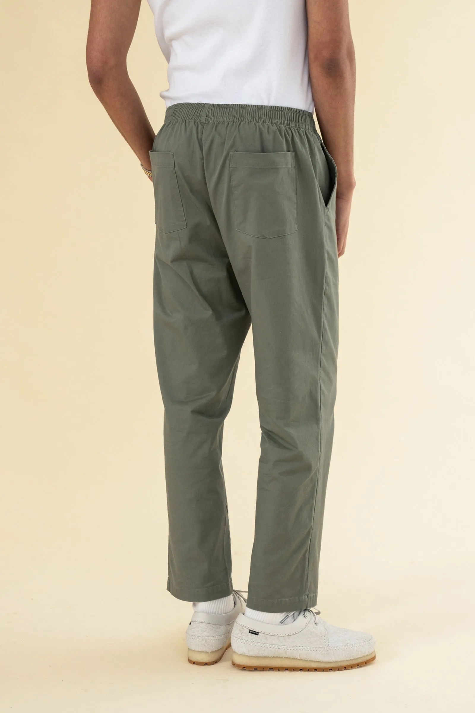 WILLIAM STAPLE COTTON TROUSER - OLIVE sold by Bound product image thumbnail 3