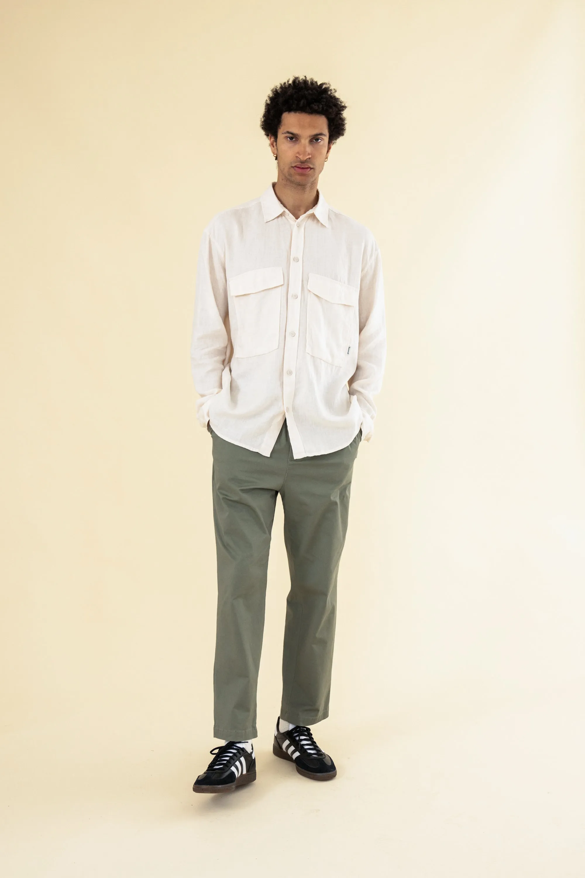 WILLIAM STAPLE COTTON TROUSER - OLIVE sold by Bound product image thumbnail 5