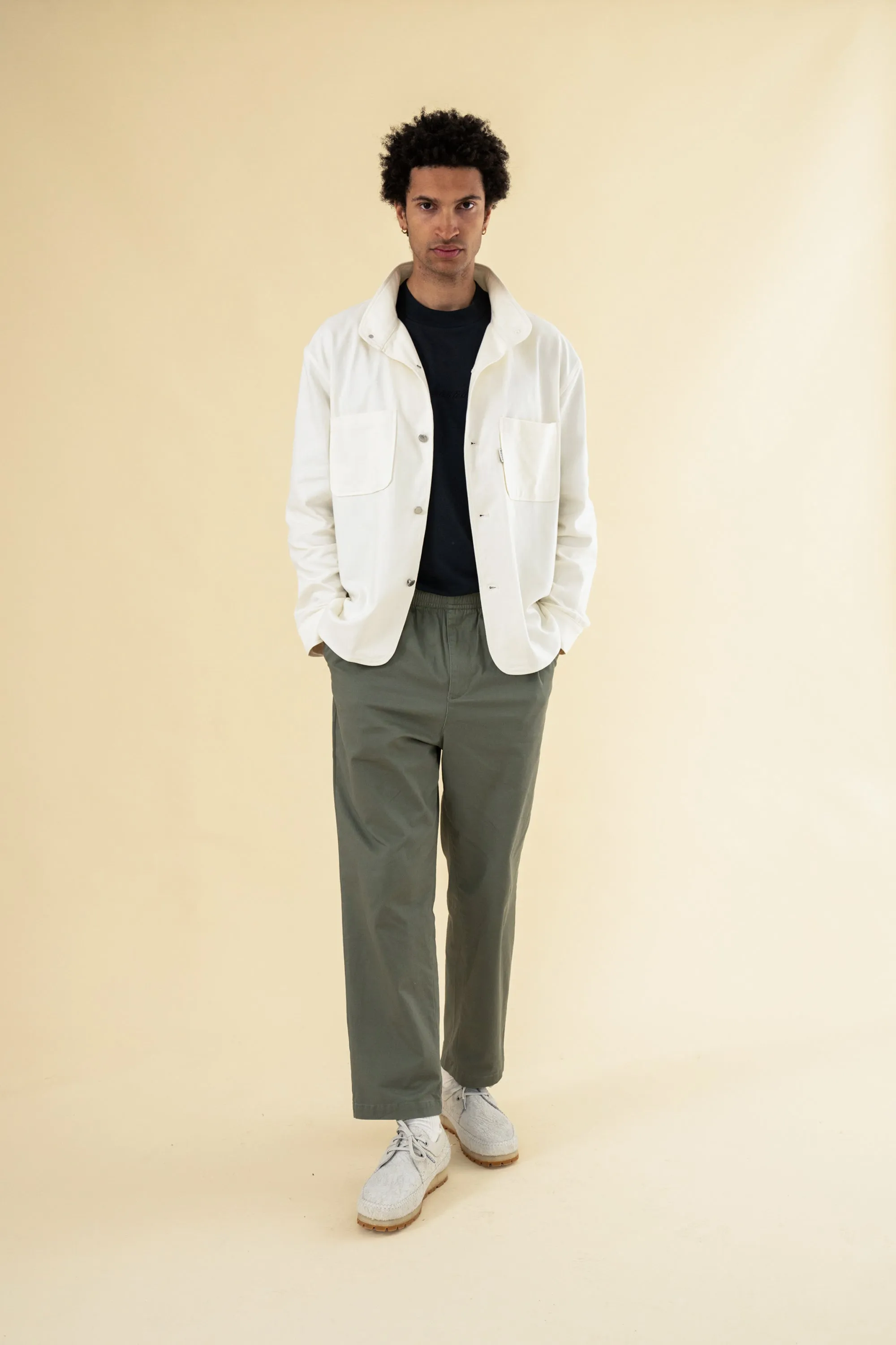 WILLIAM STAPLE COTTON TROUSER - OLIVE sold by Bound product image thumbnail 2
