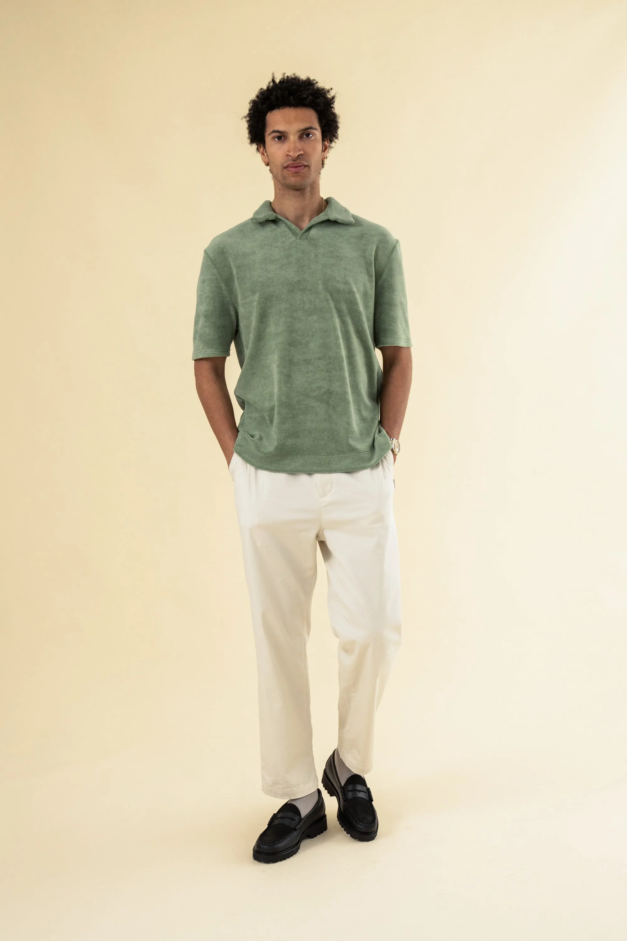 WILLIAM STAPLE COTTON TROUSER - ECRU sold by Bound product image thumbnail 5
