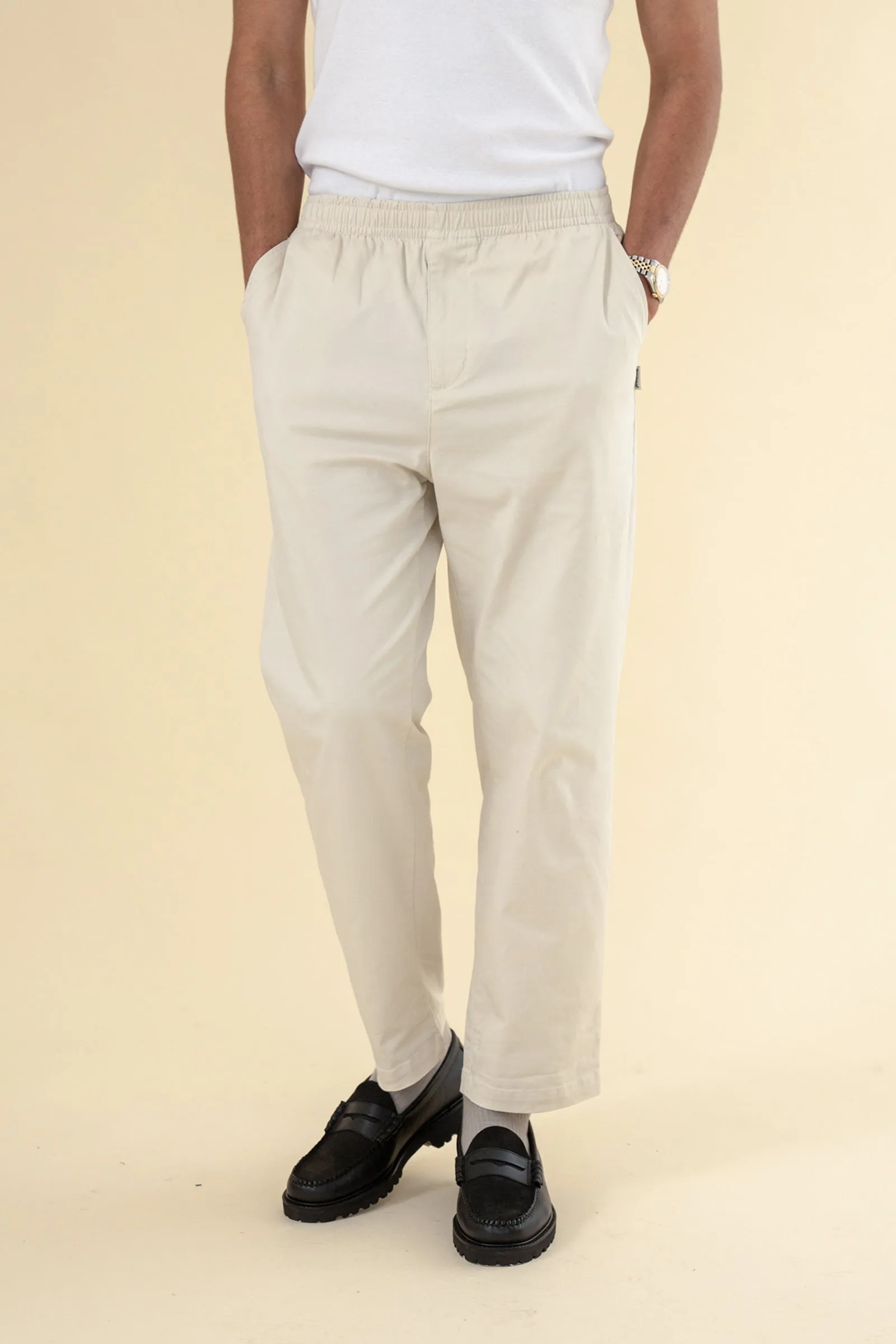 WILLIAM STAPLE COTTON TROUSER - ECRU sold by Bound