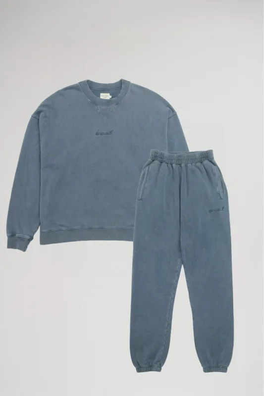 SUSTAIN WASHED BLUE SWEATER & JOGGERS SET sold by Bound