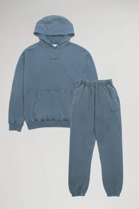SUSTAIN WASHED BLUE HOODIE & JOGGERS SET sold by Bound