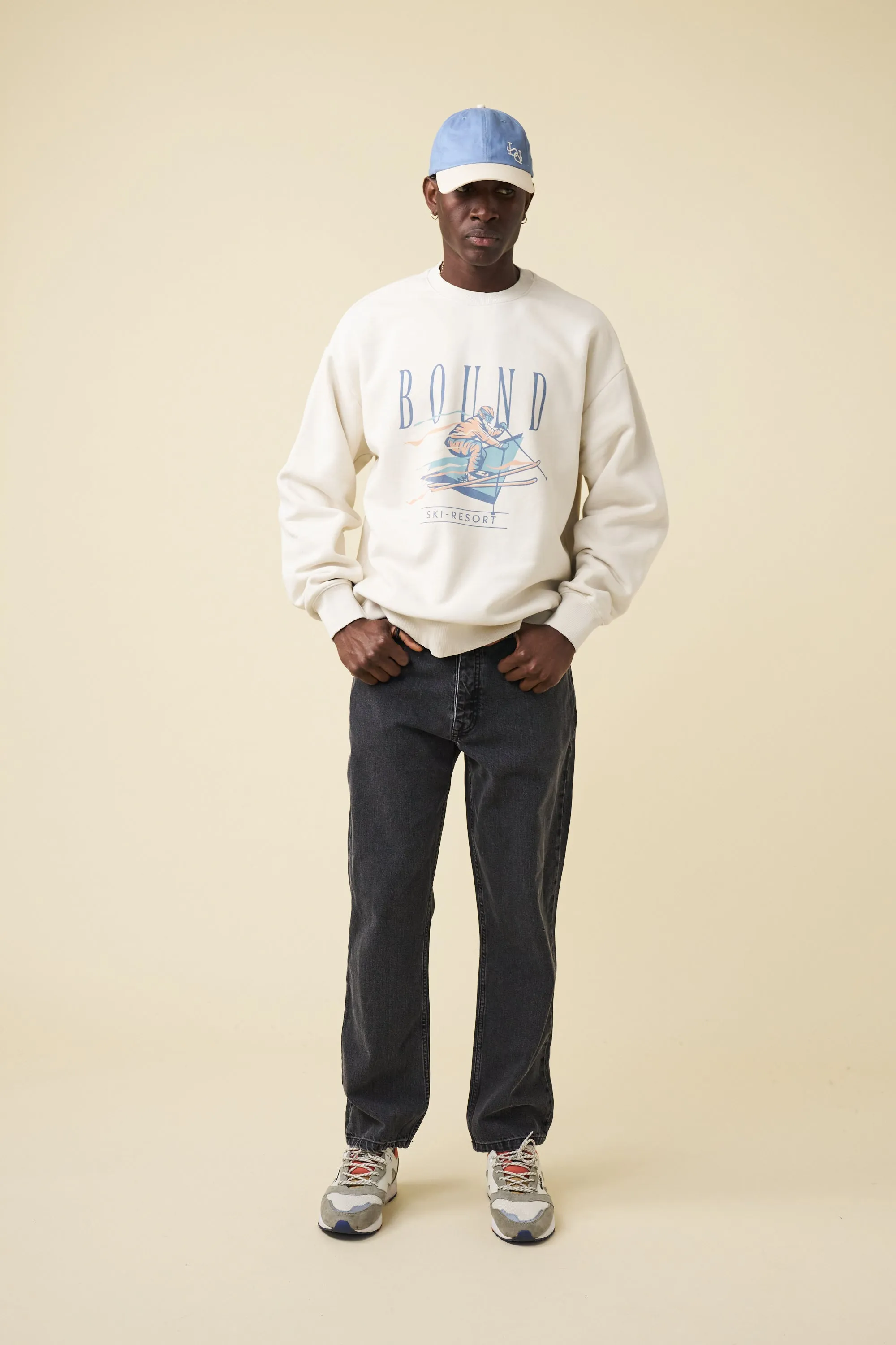 ALPINE RETRO WASHED SWEATER - CREAM sold by Bound product image thumbnail 3