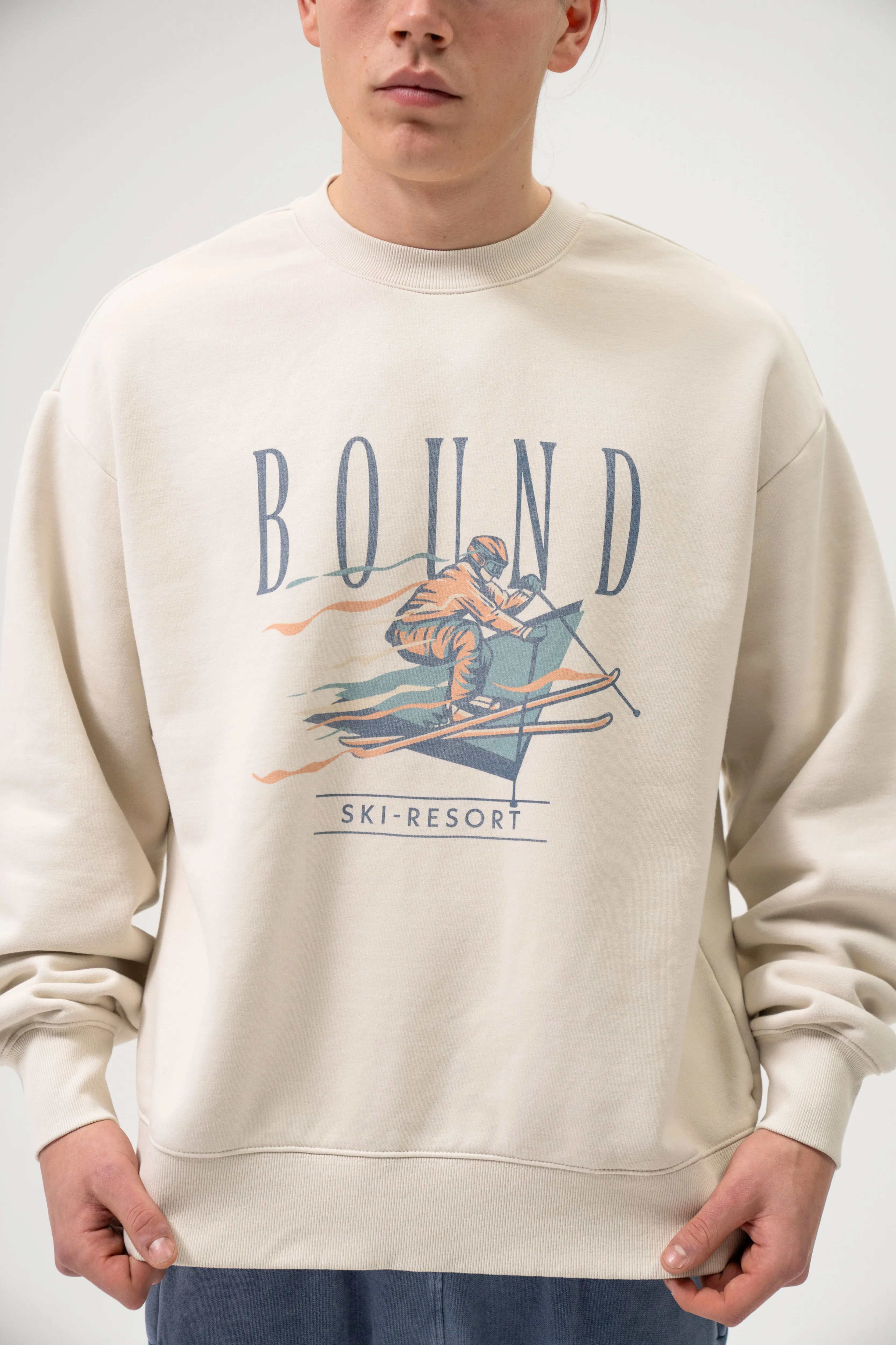 ALPINE RETRO WASHED SWEATER - CREAM sold by Bound product image thumbnail 5
