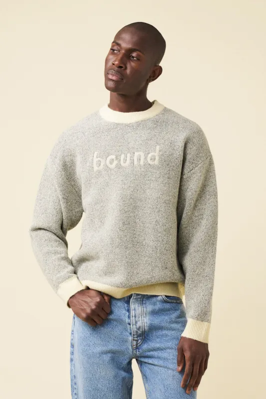 WOOL EMBROIDERED KNIT SWEATER sold by Bound