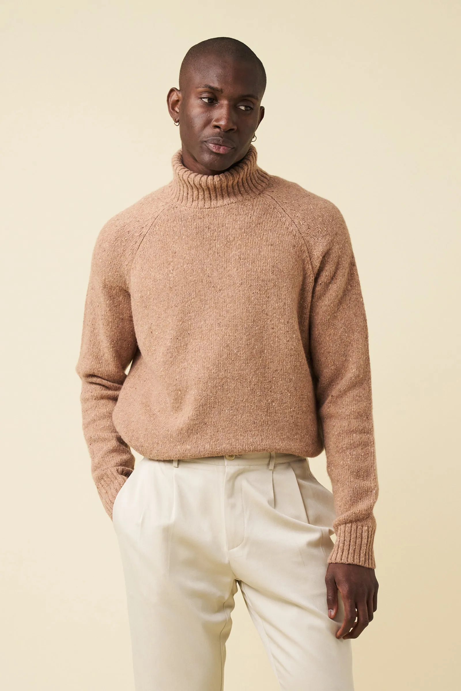 RUST FLECK ROLL NECK sold by Bound