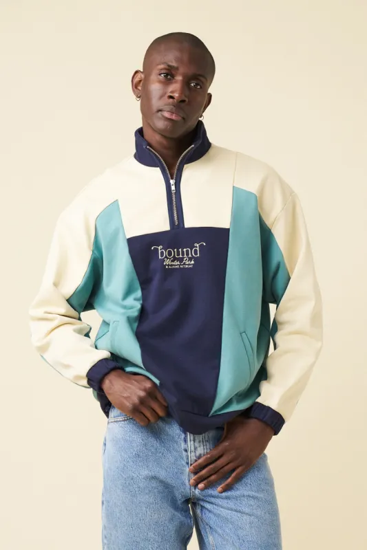 RETRO WINTER RESORT 1/4 ZIP SWEATER sold by Bound