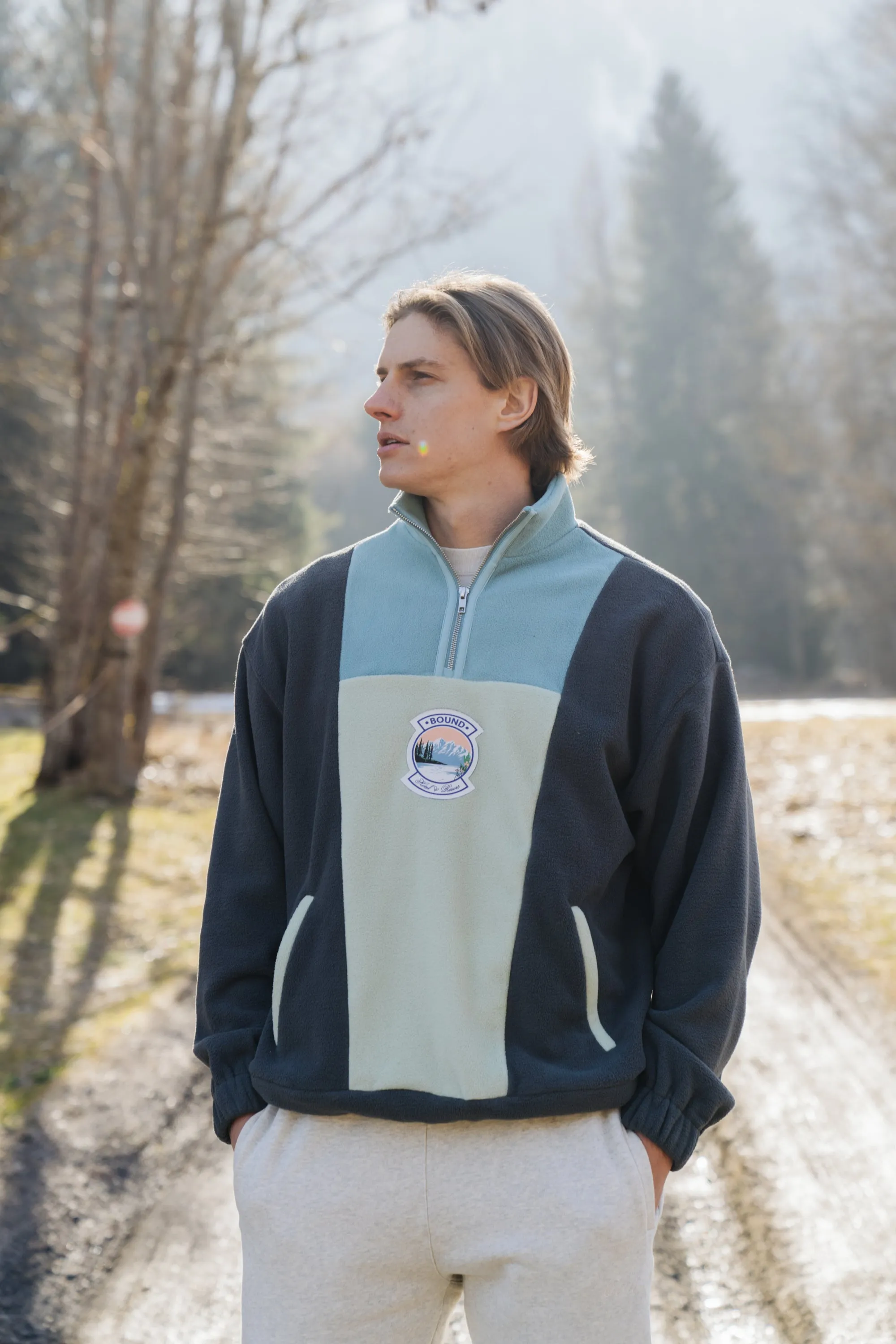 BLUE RETRO FLEECE PULLOVER sold by Bound product image thumbnail 2