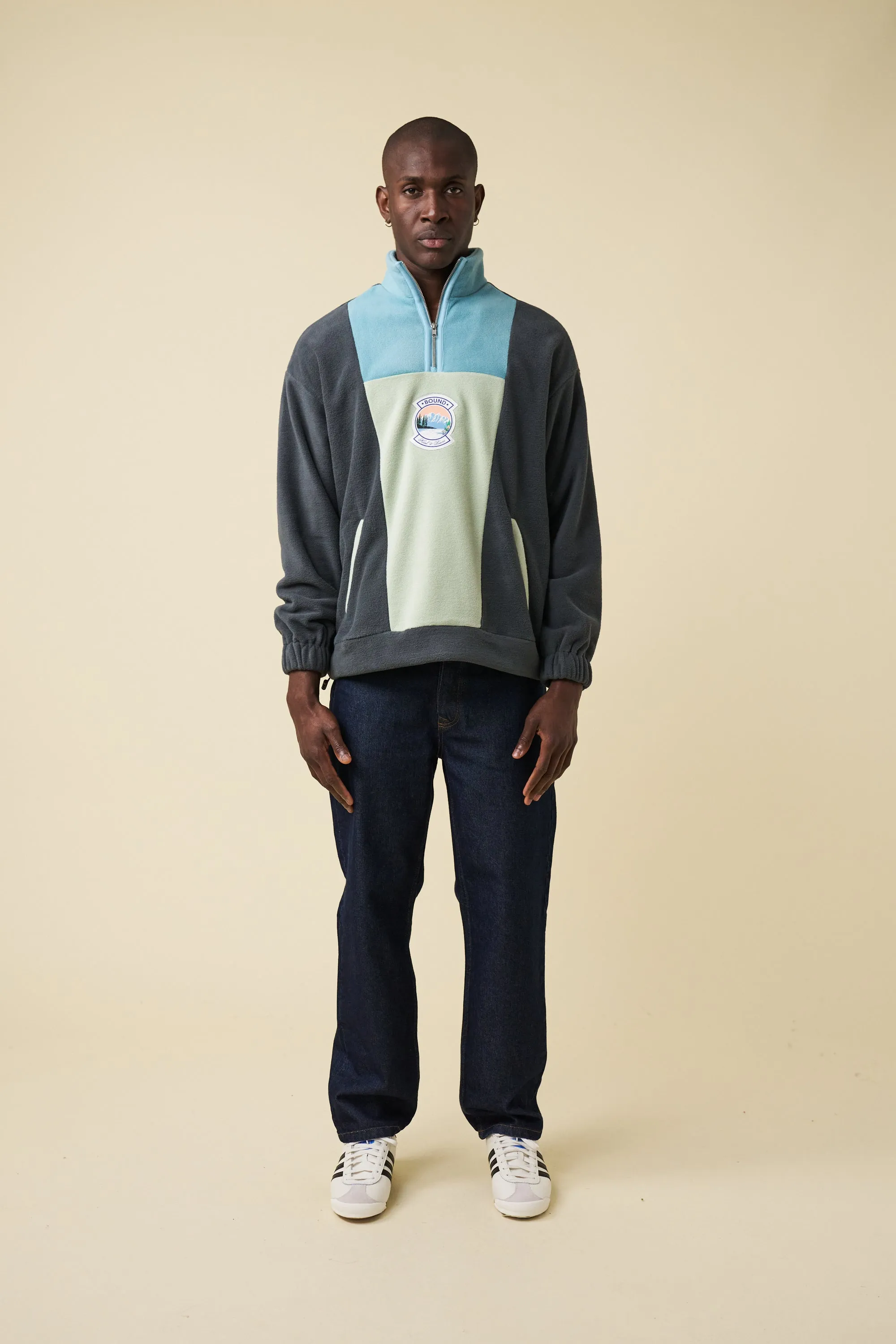 BLUE RETRO FLEECE PULLOVER sold by Bound product image thumbnail 3