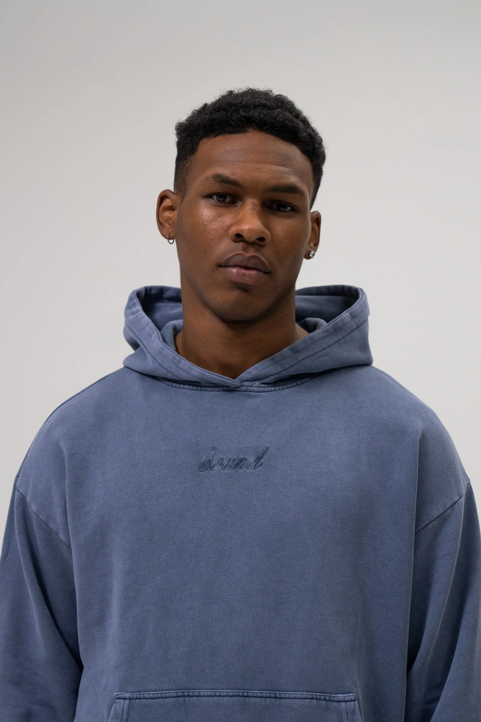 SUSTAIN WASHED BLUE HOODIE sold by Bound product image thumbnail 4