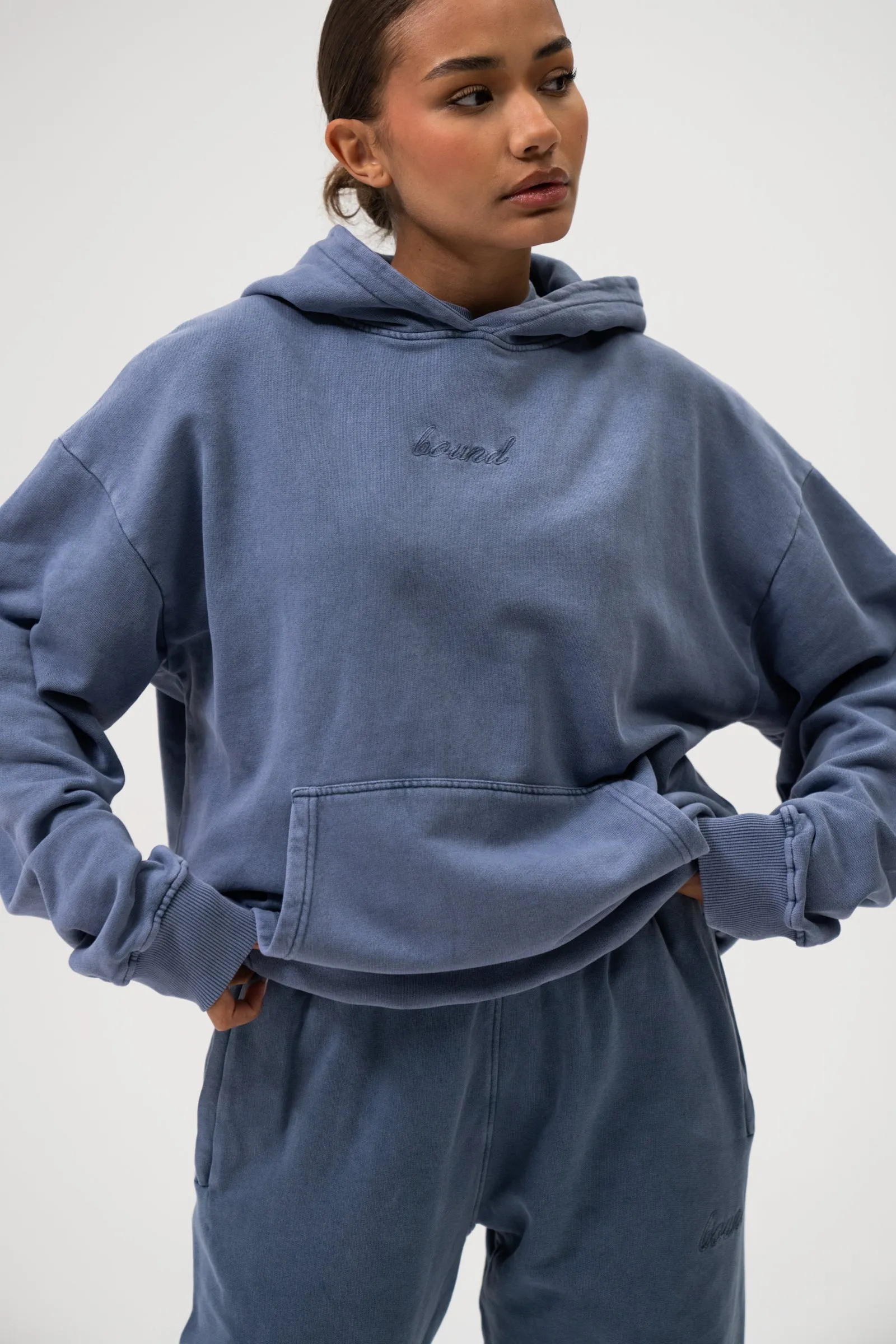 SUSTAIN WASHED BLUE HOODIE sold by Bound product image thumbnail 5