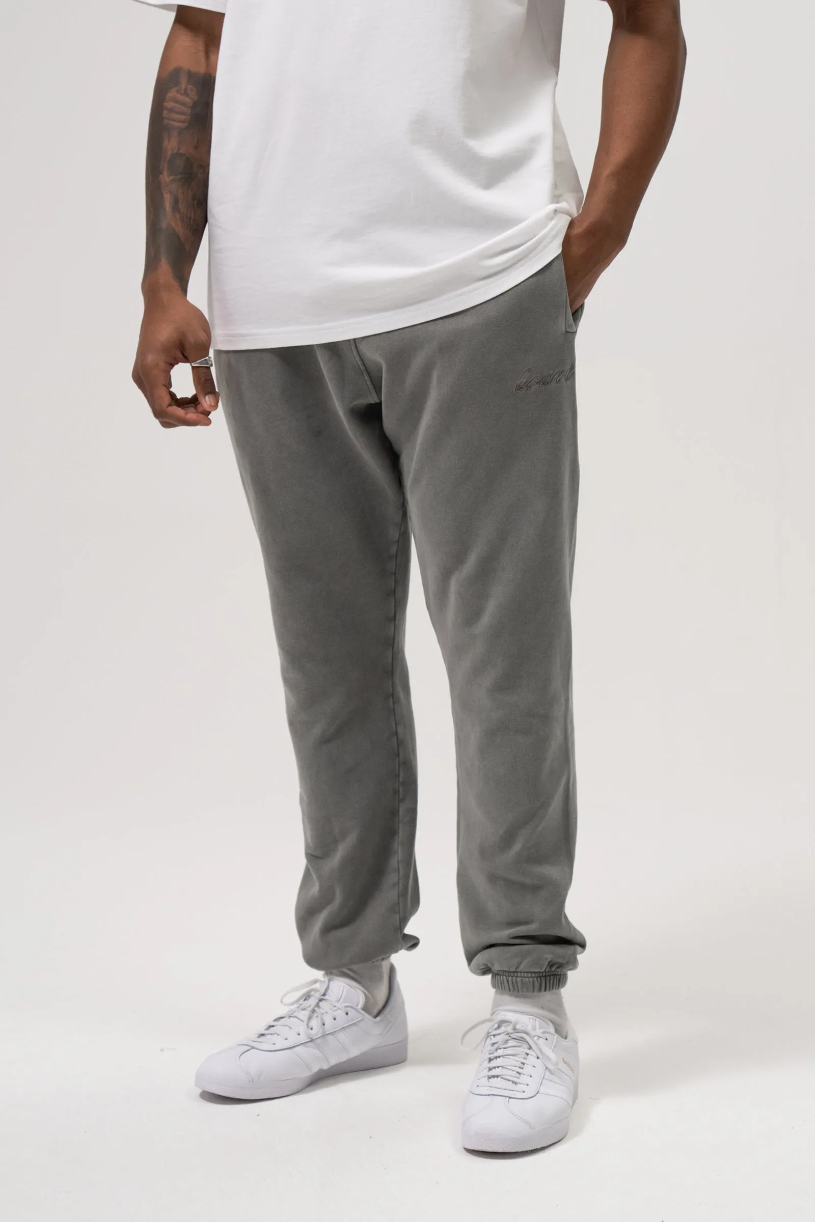 SUSTAIN WASHED GREY JOGGERS sold by Bound