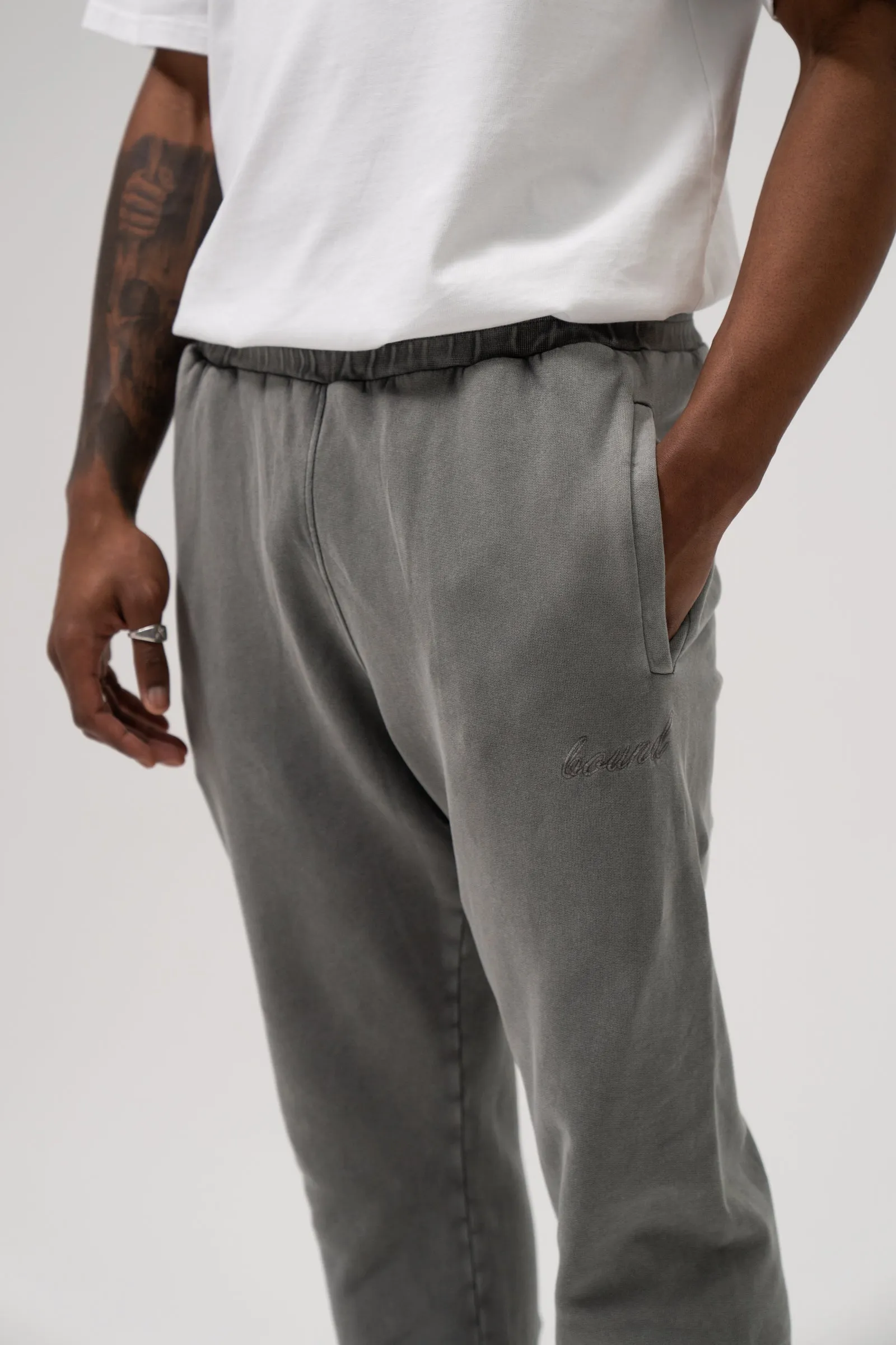 SUSTAIN WASHED GREY JOGGERS sold by Bound product image thumbnail 3