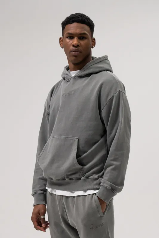 SUSTAIN WASHED GREY HOODIE sold by Bound
