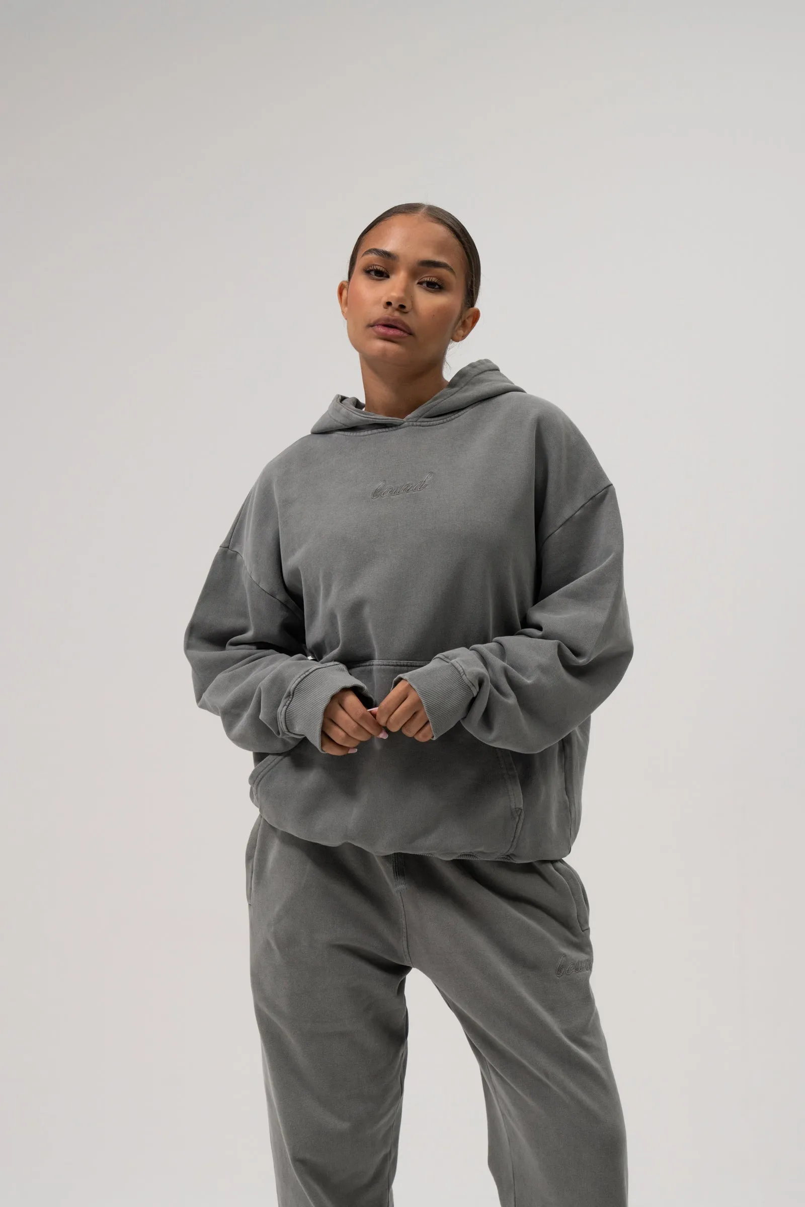 SUSTAIN WASHED GREY HOODIE sold by Bound product image thumbnail 5