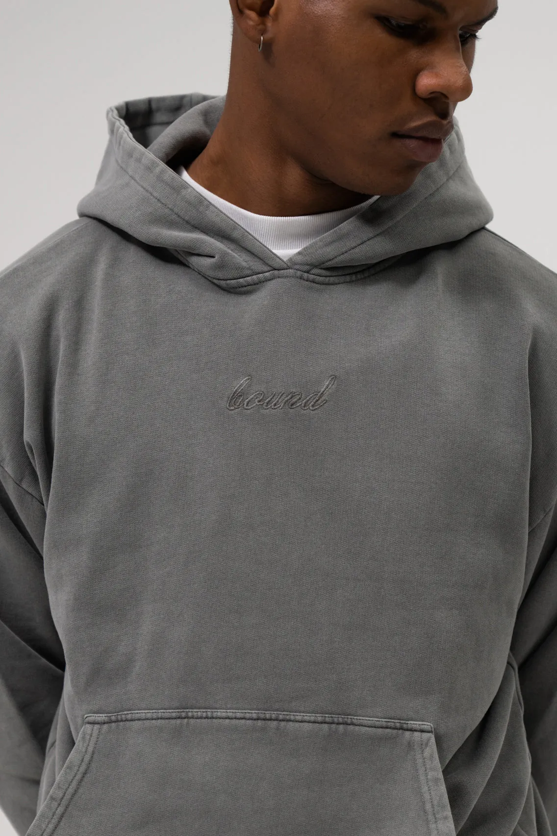 SUSTAIN WASHED GREY HOODIE sold by Bound product image thumbnail 4