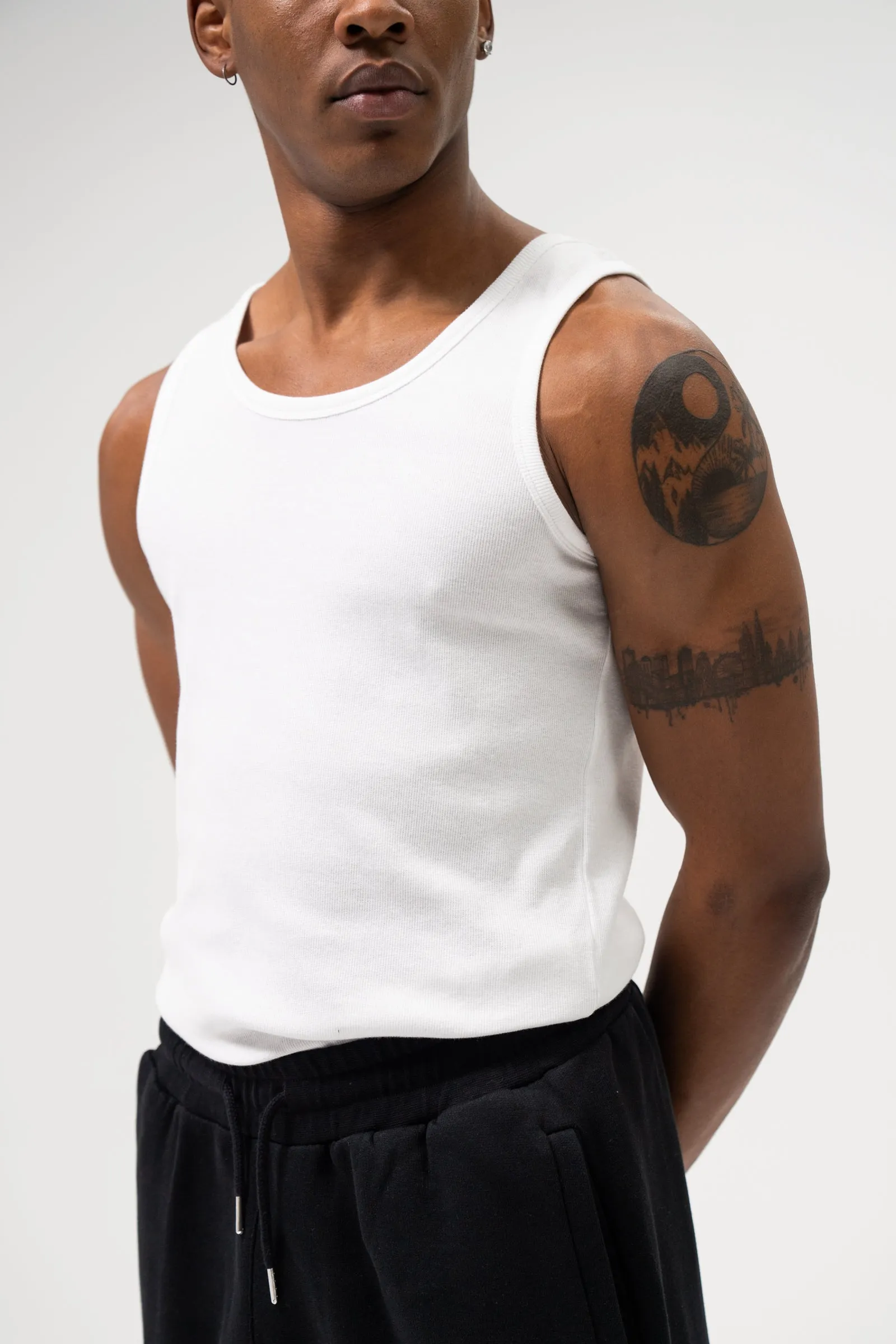 SUSTAIN WHITE RIBBED VEST sold by Bound product image thumbnail 3