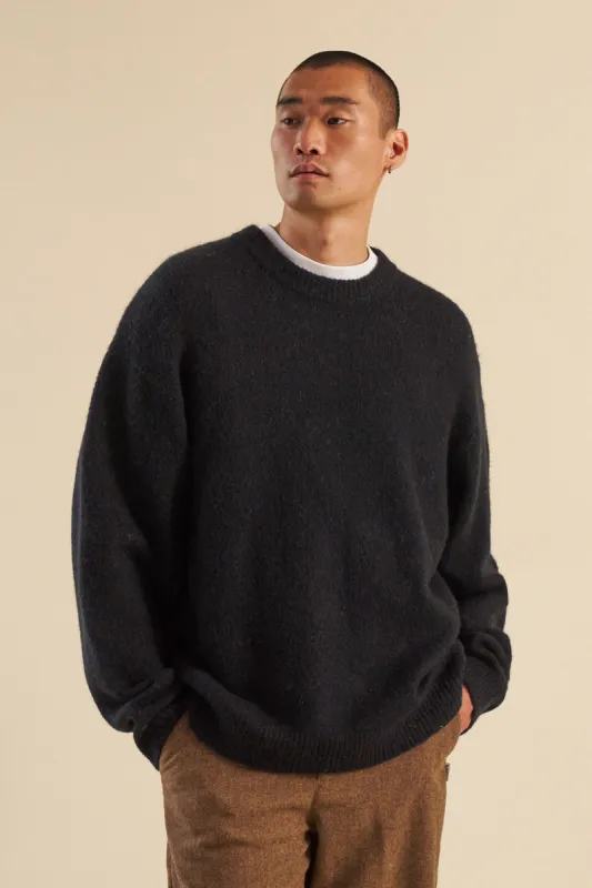 BAXTER MOHAIR BLEND SWEATER - BLACK sold by Bound