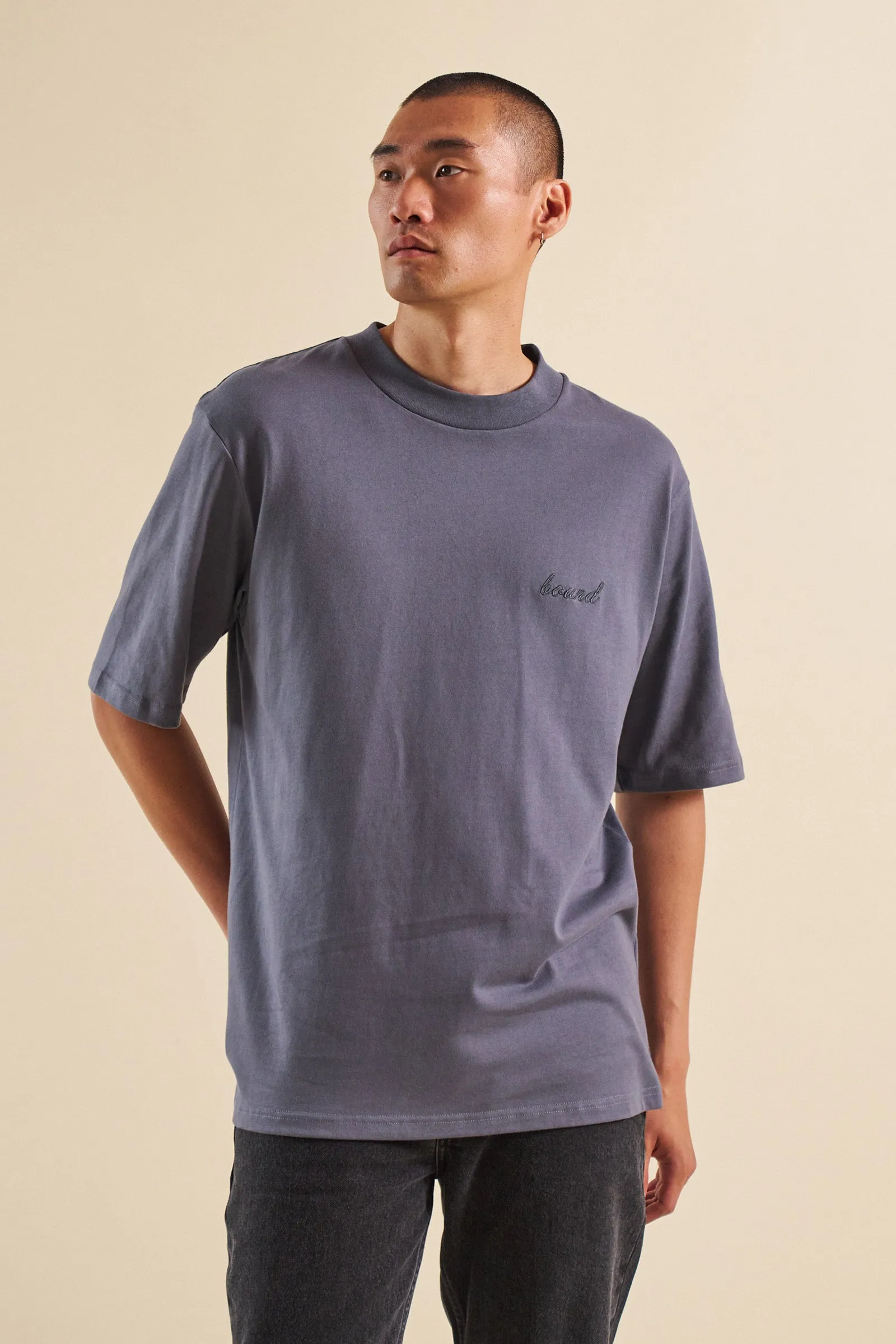 AEGEAN BLUE SCRIPT TEE sold by Bound